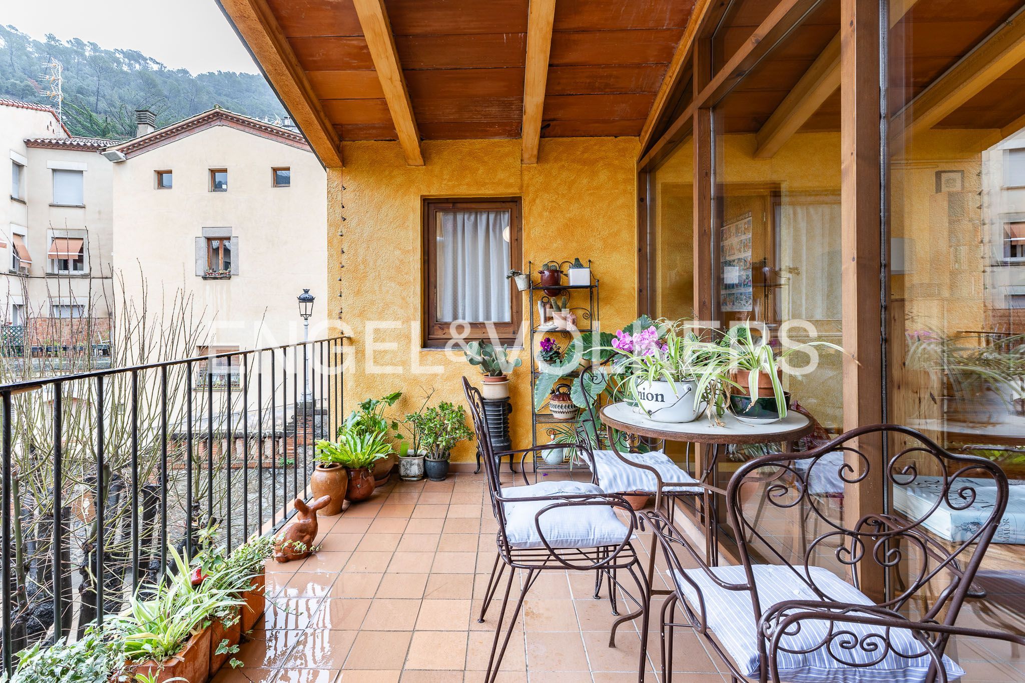Terrace of Single-family semi-detached for sale in Figaró-Montmany  with Air Conditioner, Heating and Parquet flooring