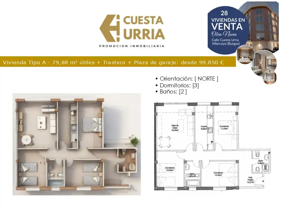 Flat for sale in Villarcayo de Merindad de Castilla la Vieja  with Heating and Storage room