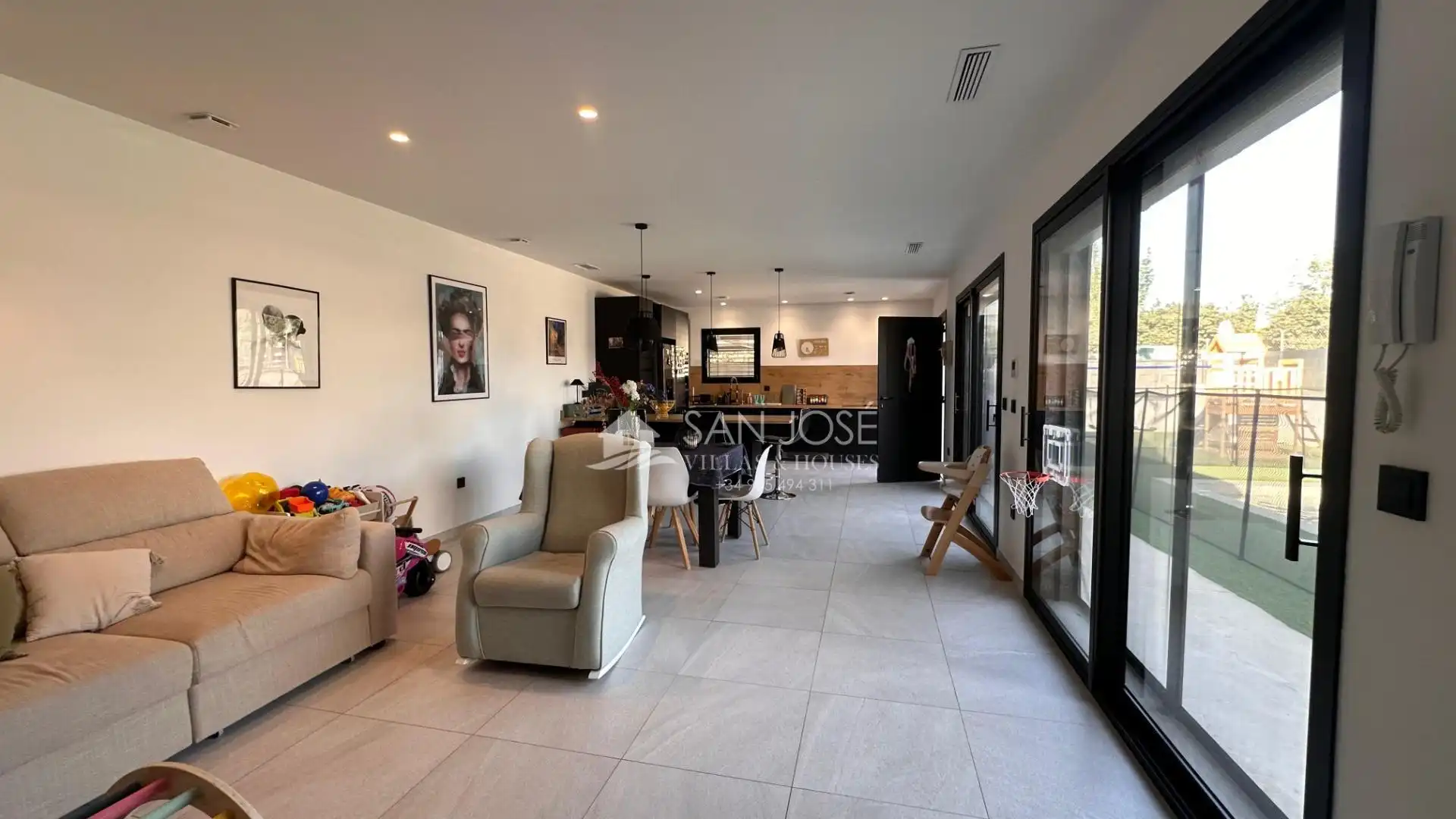 Sala d'estar de Casa o xalet de lloguer en Aspe amb Aire condicionat, Calefacció i Jardí privat