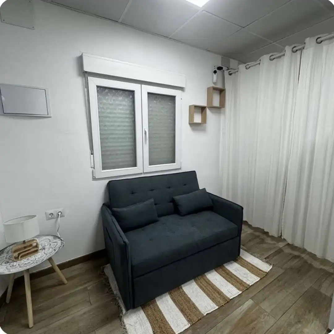 Sala d'estar de Apartament per a compartir en Leganés amb Aire condicionat, Terrassa i Moblat