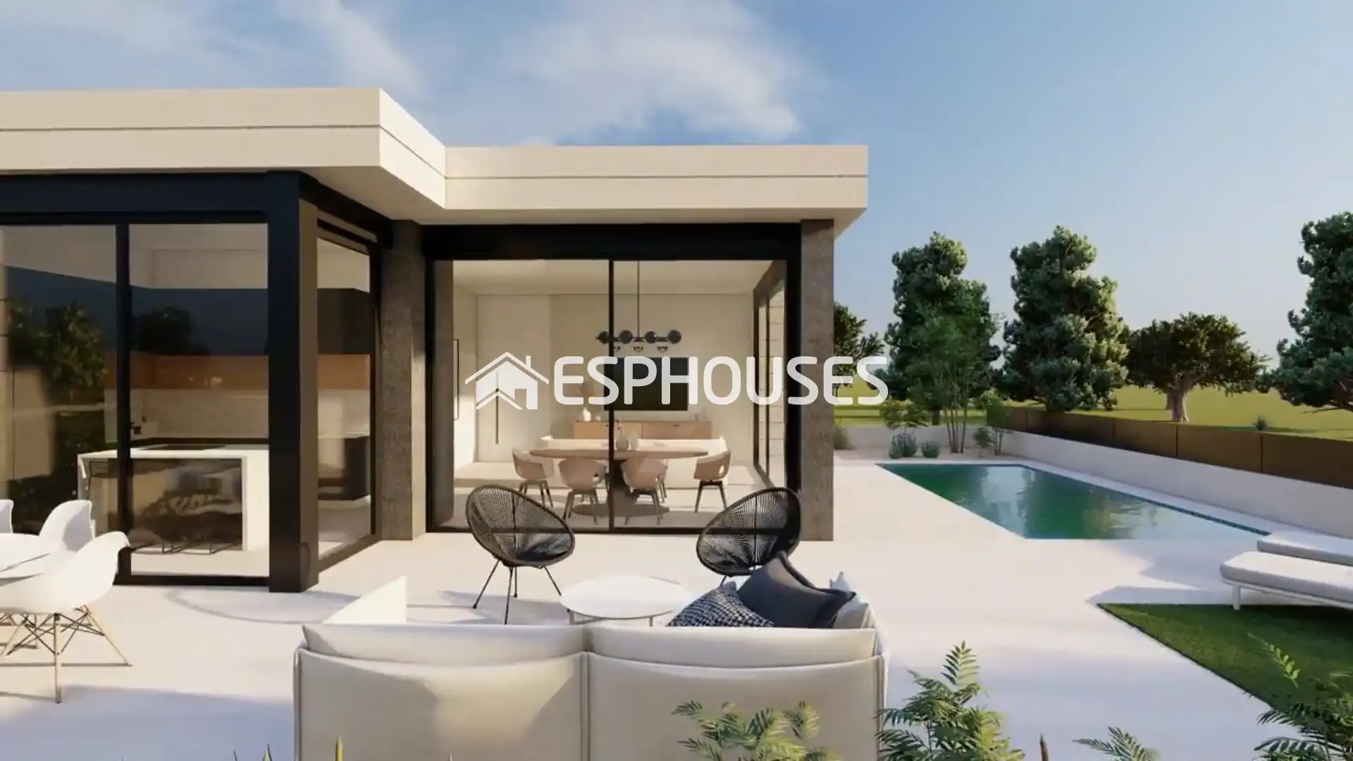 Chalet con terraza en venta en El Pinar de Campoverde