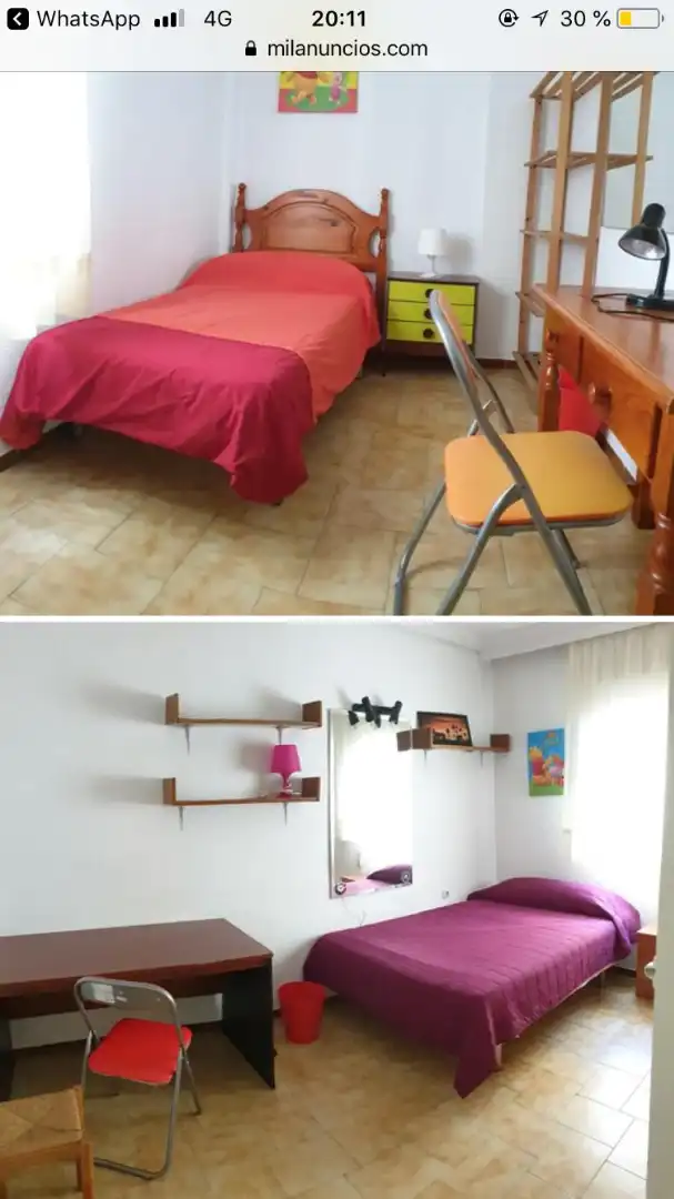 Habitación de Piso de alquiler en Sevilla con Aire acondicionado, Amueblado y Lavadora