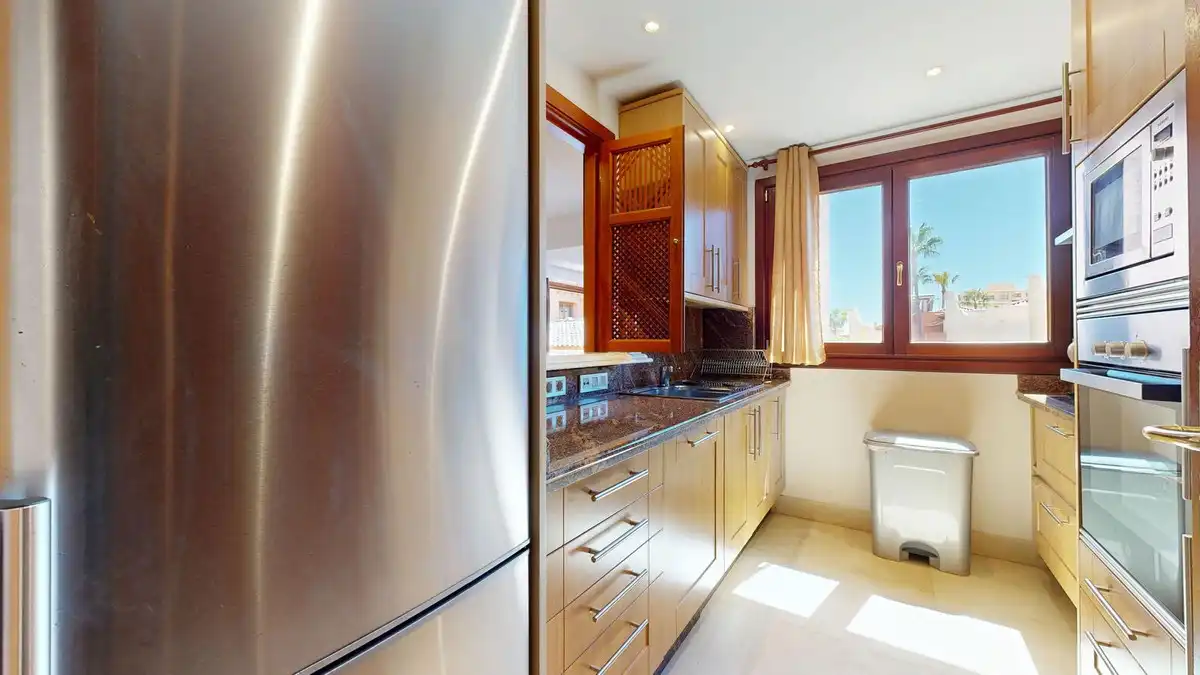 Kitchen of Flat for sale in Estepona  with Air Conditioner, Heating and Terrace
