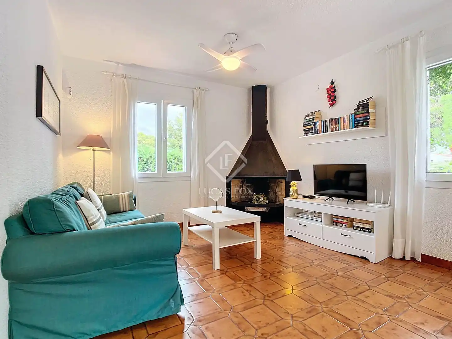 Sala de estar de Casa o chalet en venta en Santanyí con Jardín privado, Terraza y Piscina
