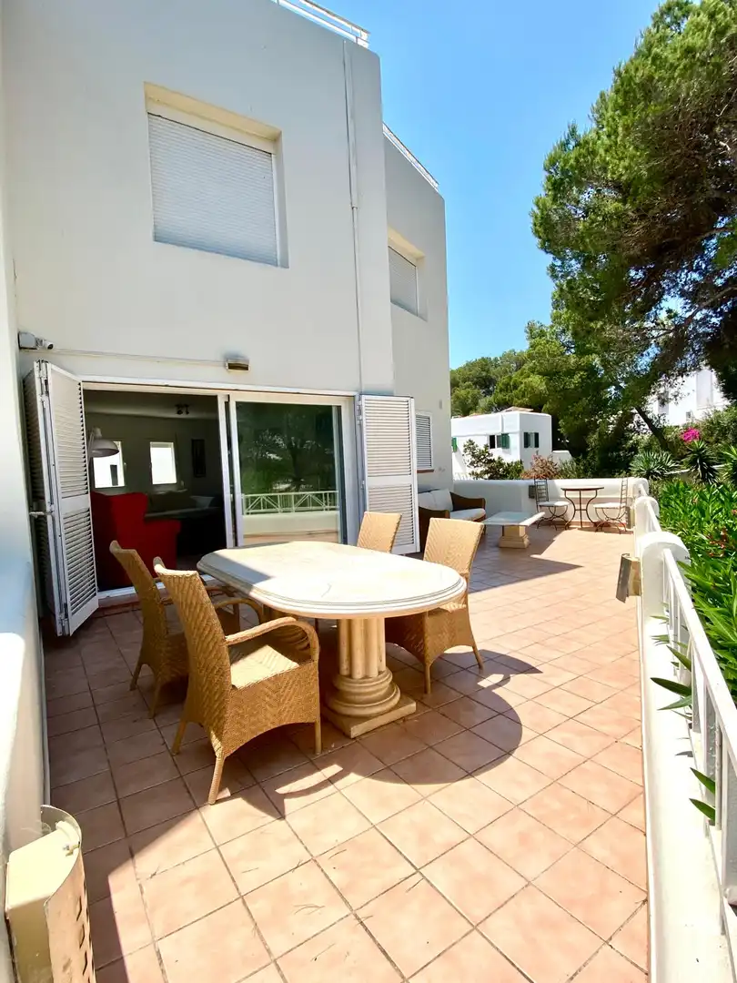 Terraza de Casa adosada en venta en Santa Eulària des Riu con Aire acondicionado, Calefacción y Jardín privado