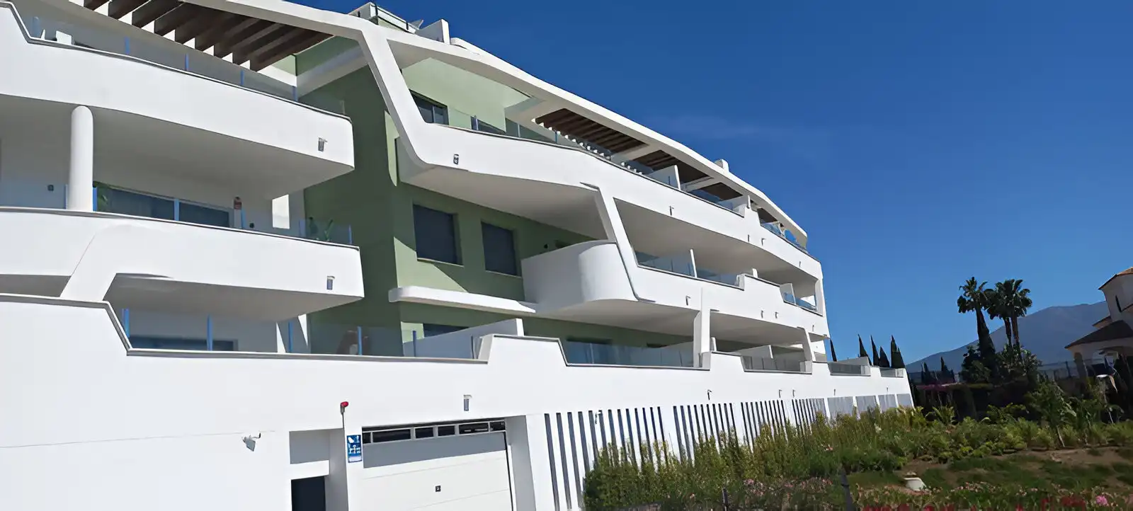 Exterior view of Apartments for sale in Mijas  with Air Conditioner, Terrace and Swimming Pool