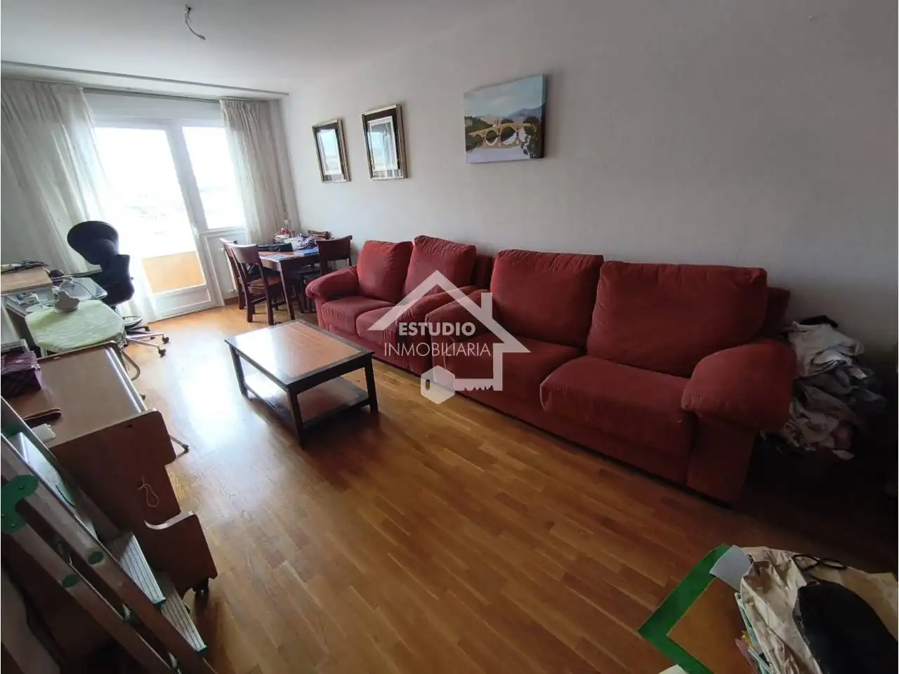 Living room of Houses for sale in Mendavia  with Heating, Private garden and Parquet flooring