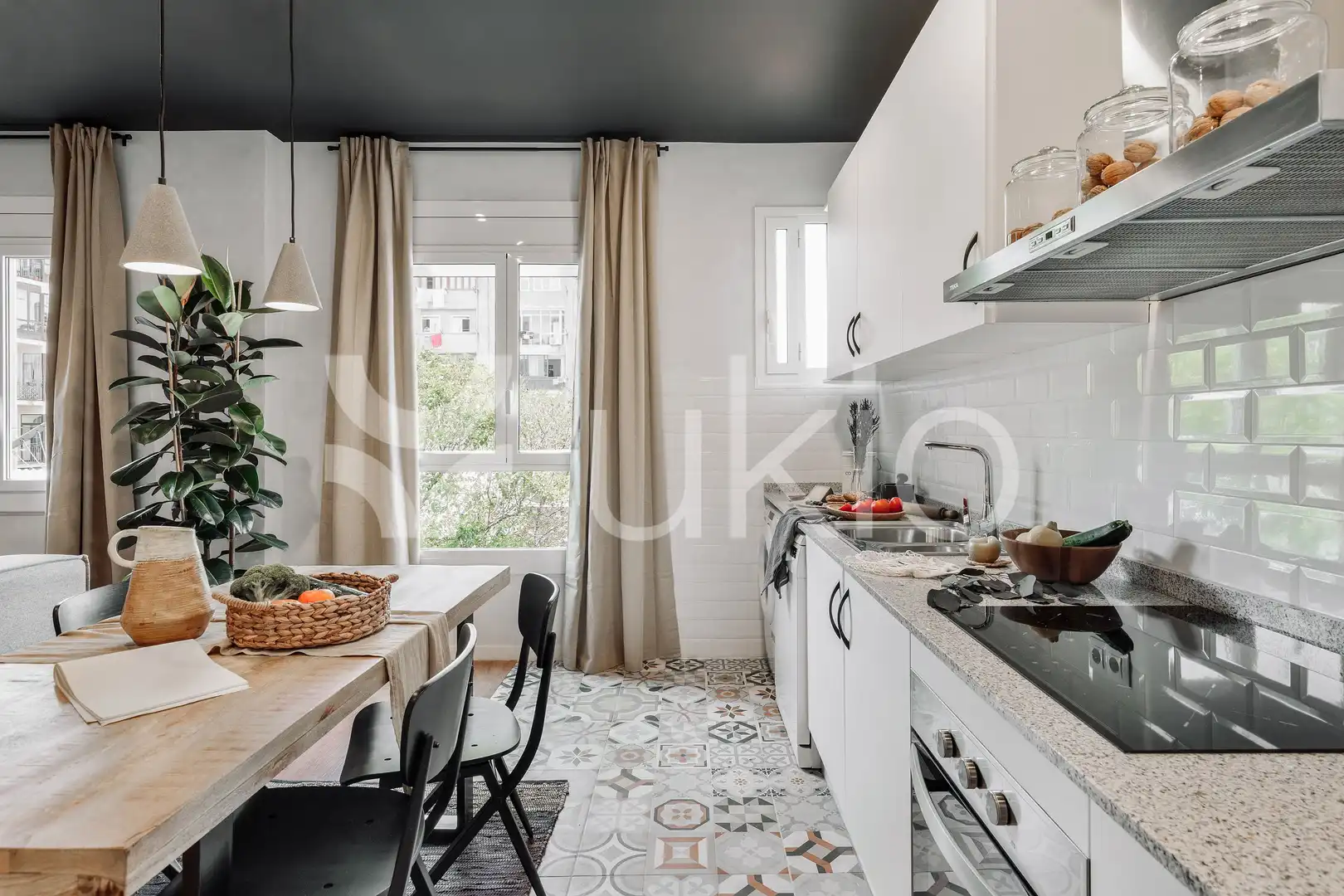 Kitchen of Apartments for rent in Barcelona  with Air Conditioner, Heating and Furnished