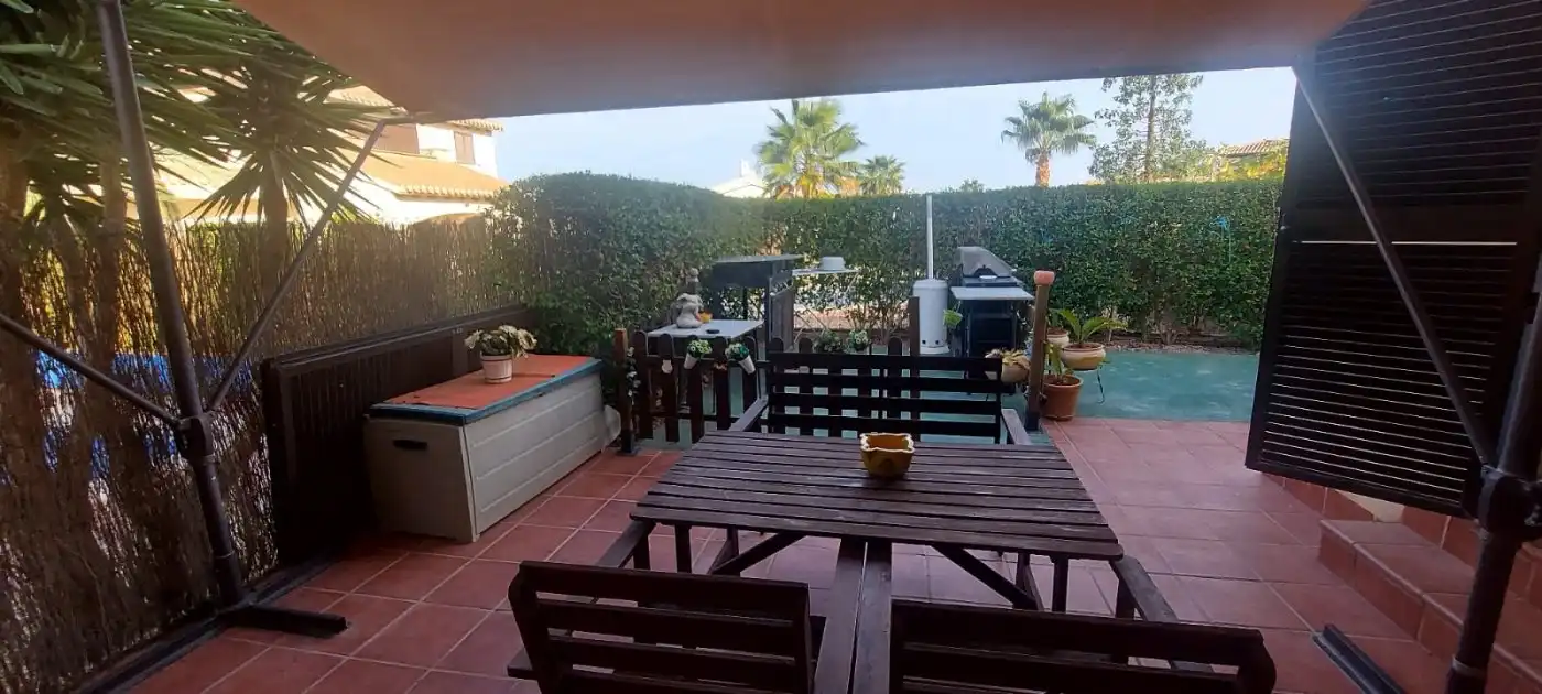 Terrassa de Finca rústica en venda en Fuente Álamo de Murcia amb Aire condicionat, Calefacció i Jardí privat