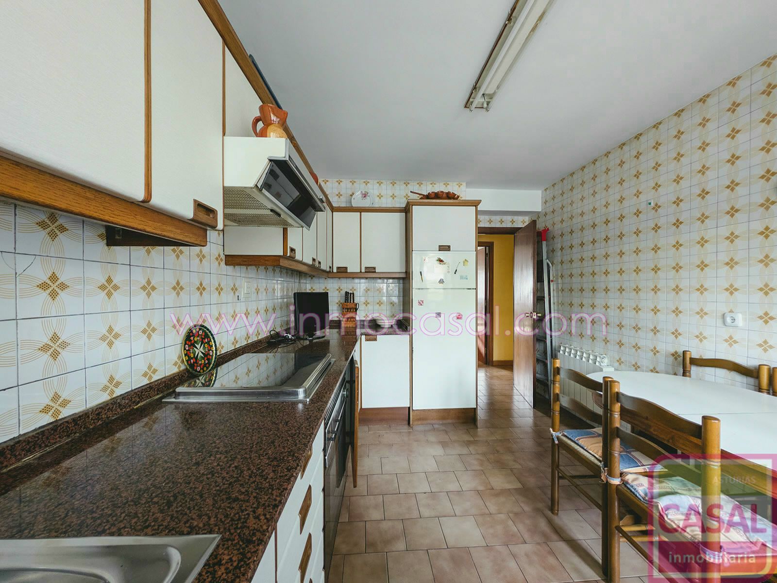 Kitchen of Flat for sale in Langreo  with Heating, Terrace and Storage room