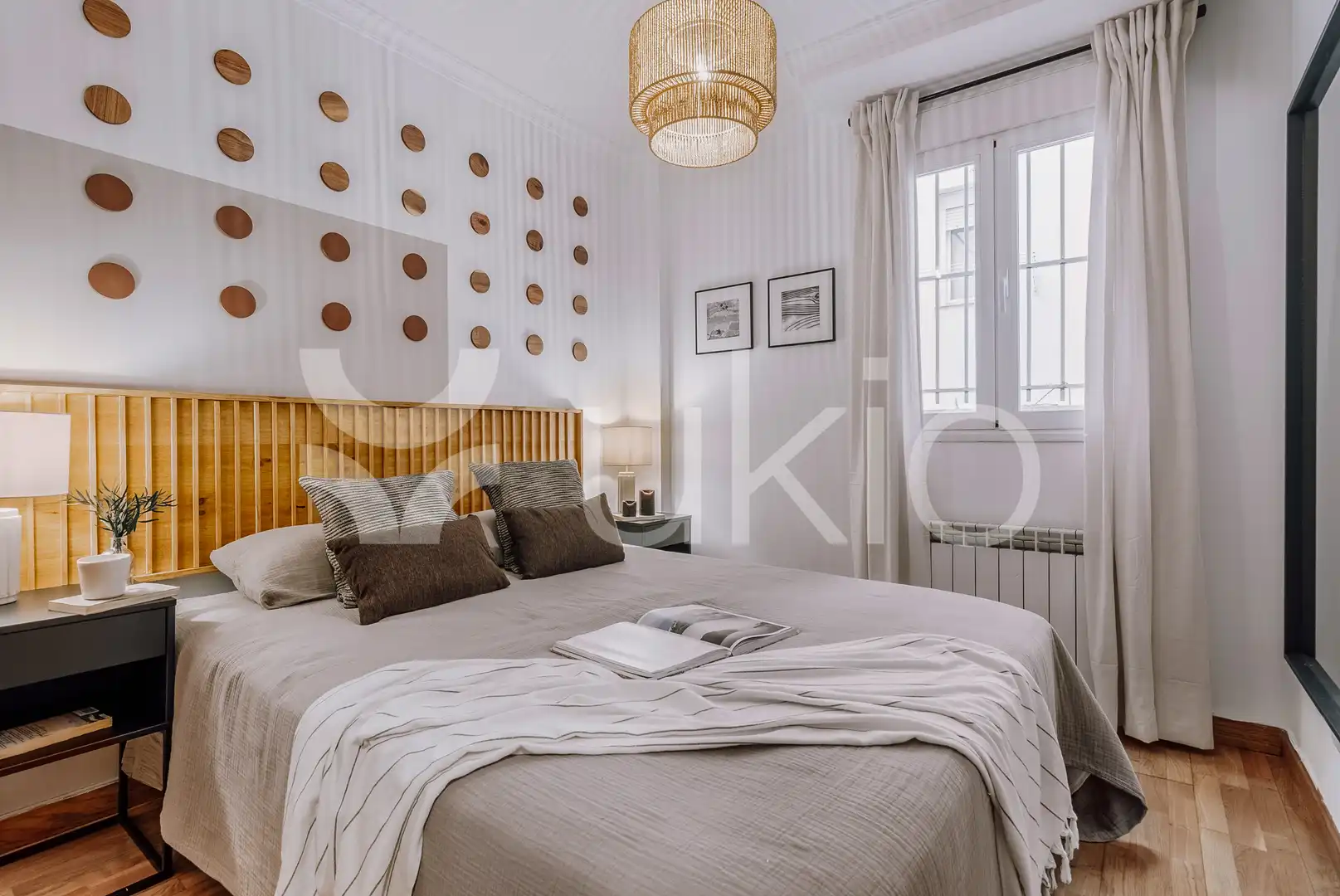Schlafzimmer von Wohnungen zur Miete in Madrid mit Klimaanlage, Heizung und Möbliert