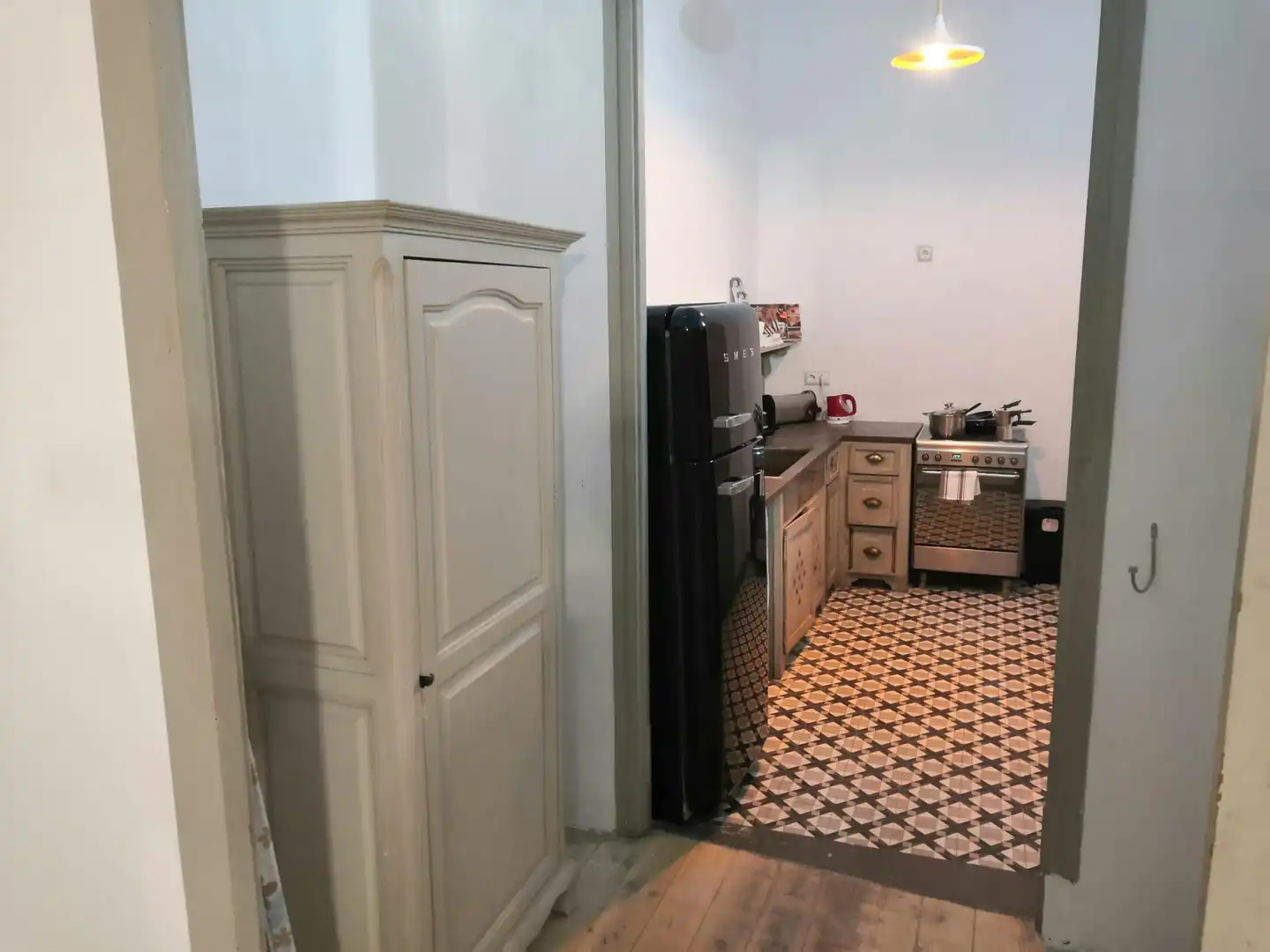 Cocina de Piso para compartir en Barcelona con Aire acondicionado, Calefacción y Amueblado