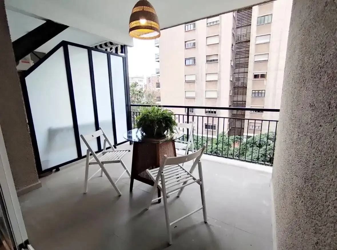 Terraza de Piso de alquiler en Valencia con Aire acondicionado, Amueblado y Horno