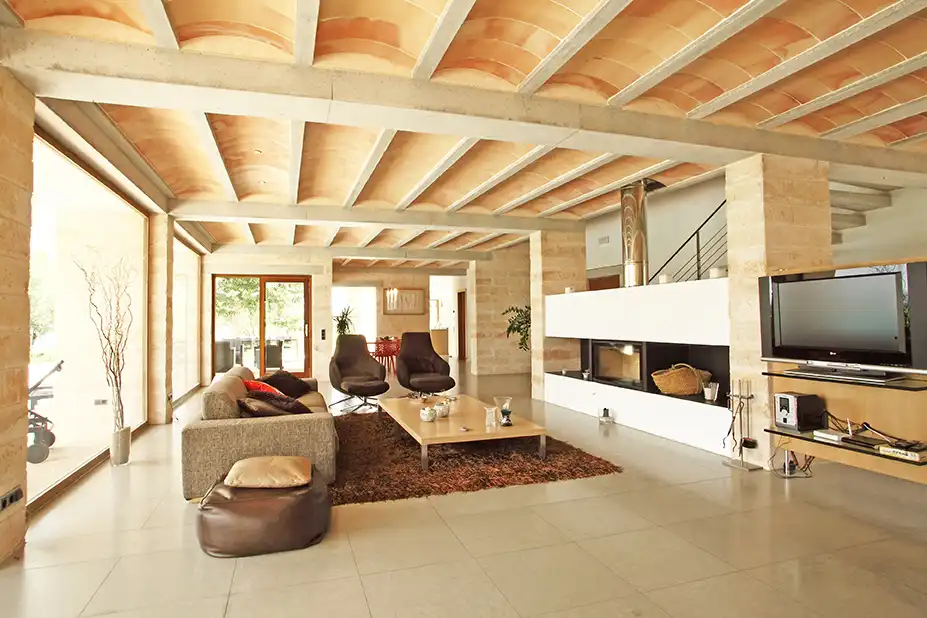 Sala d'estar de Finca rústica en venda en Felanitx amb Aire condicionat, Calefacció i Terrassa
