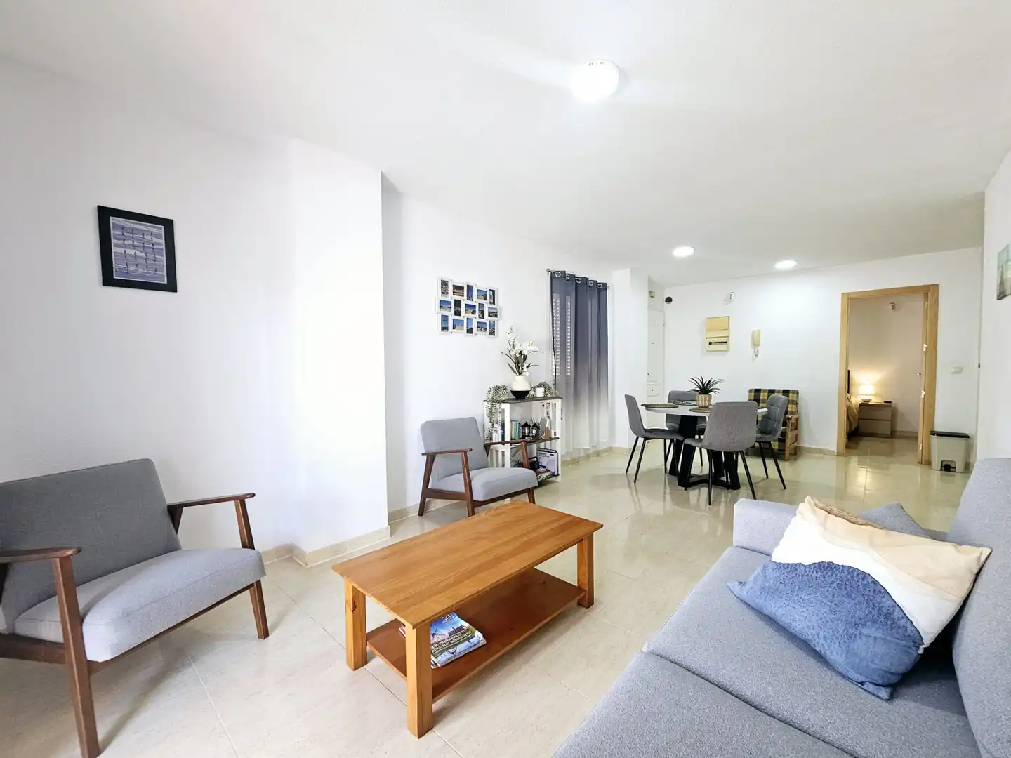 Sala de estar de Apartamento en venta en Mazarrón con Aire acondicionado, Terraza y Amueblado