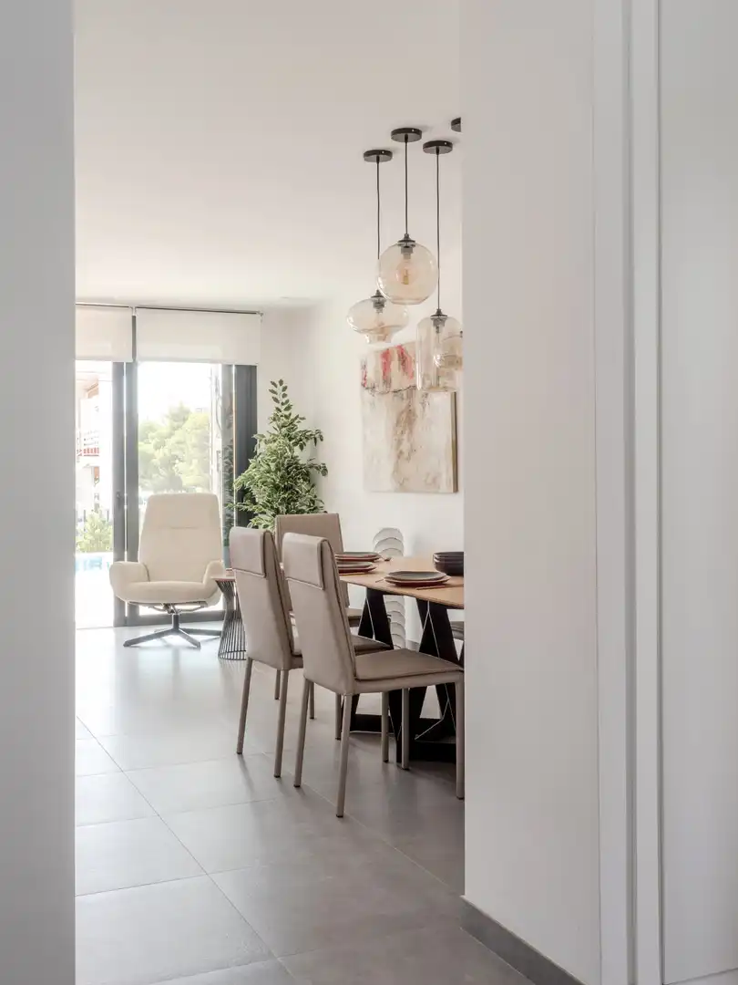Menjador de Casa adosada en venda en Capdepera amb Aire condicionat, Jardí privat i Terrassa
