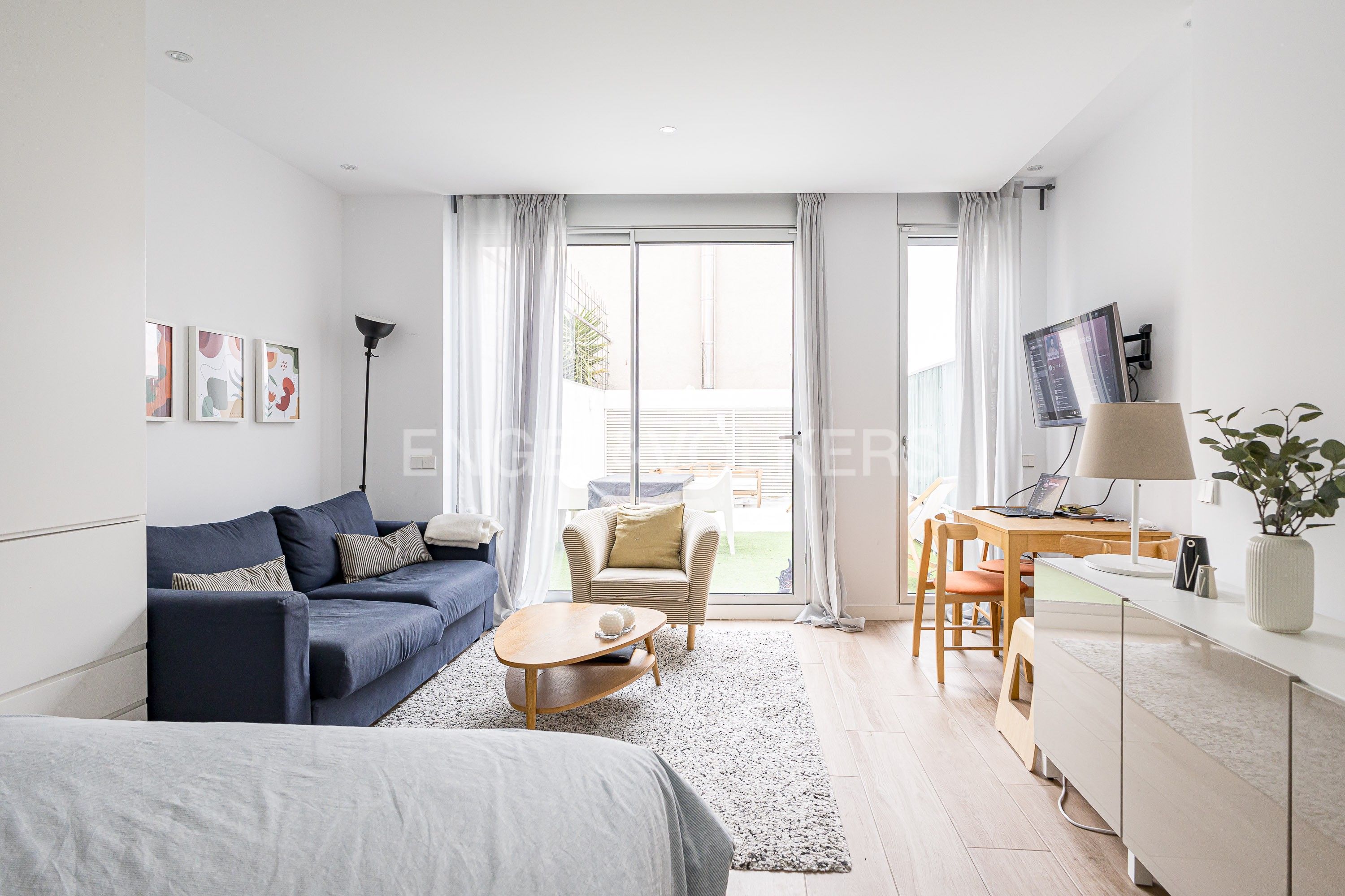 Living room of Apartment to rent in  Madrid Capital  with Air Conditioner, Heating and Terrace