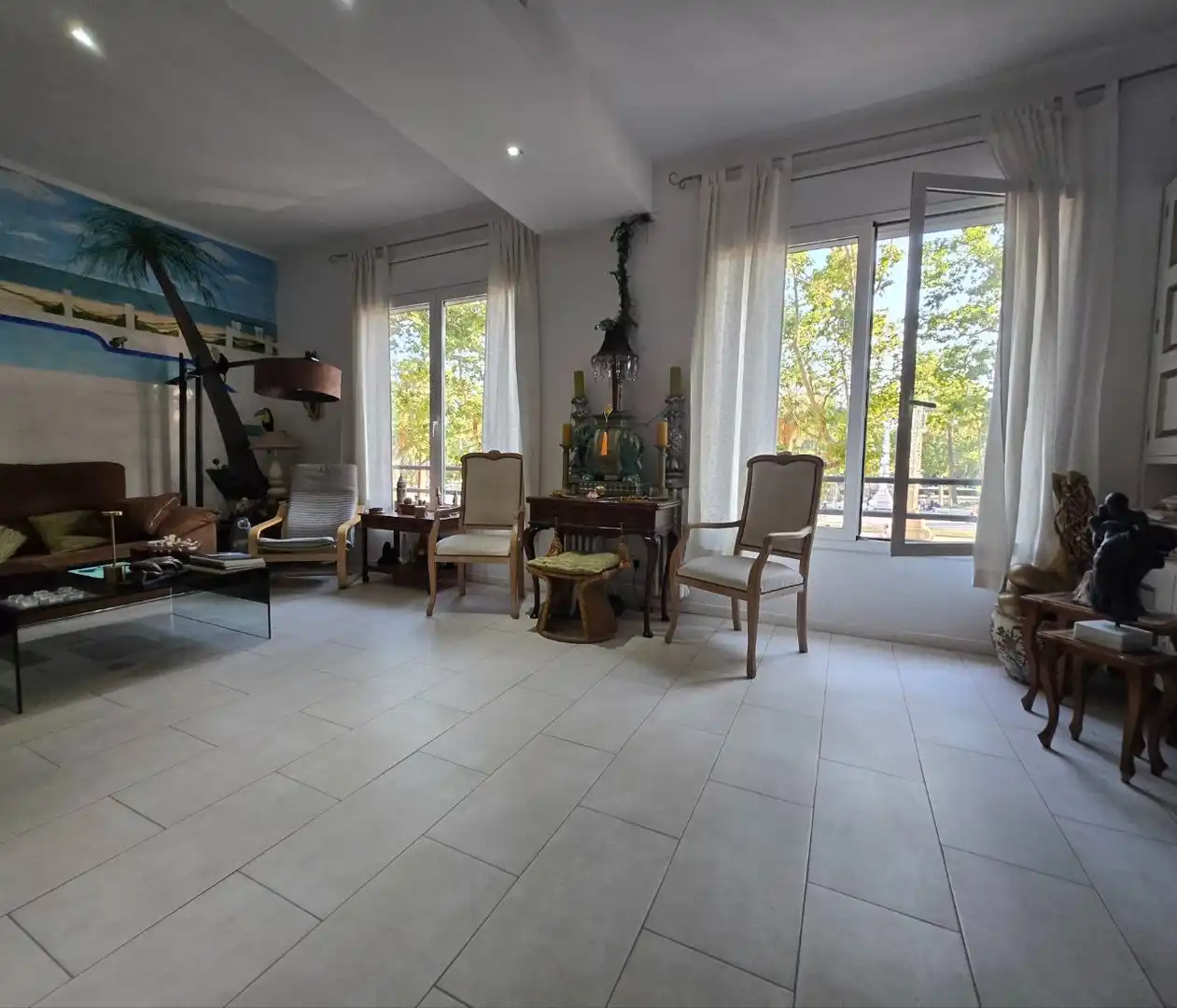 Sala de estar de Piso en venta en Barcelona con Aire acondicionado, Calefacción y Terraza