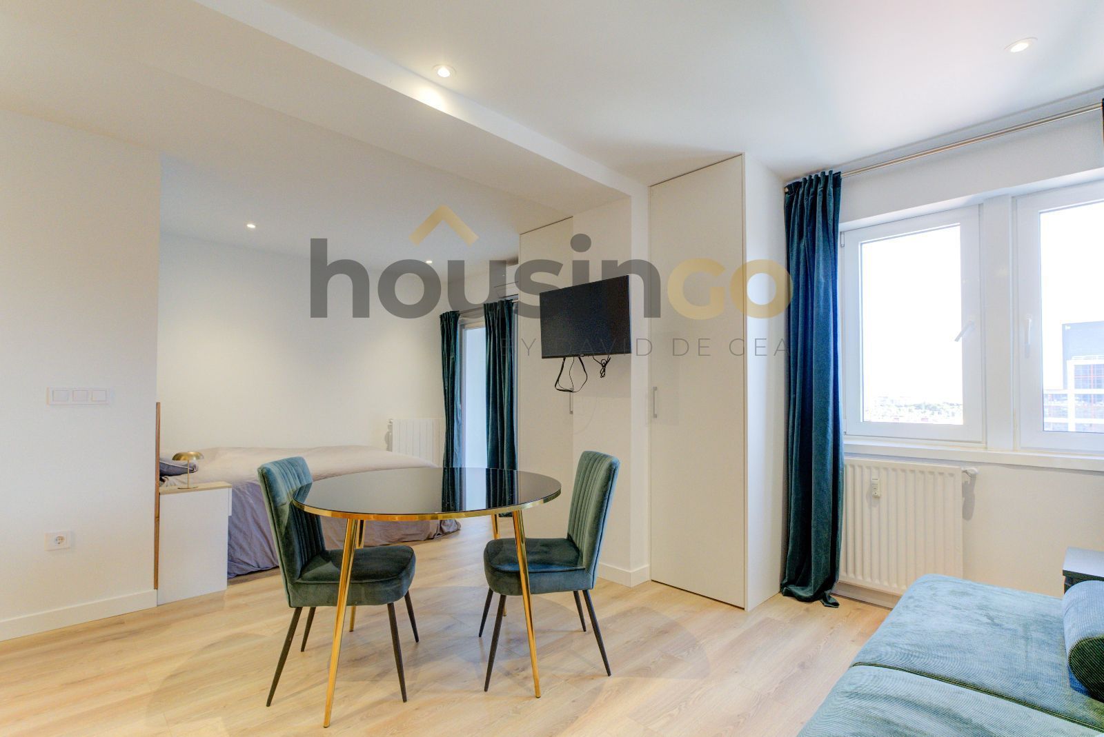 Bedroom of Apartment to rent in  Madrid Capital  with Air Conditioner, Heating and Furnished