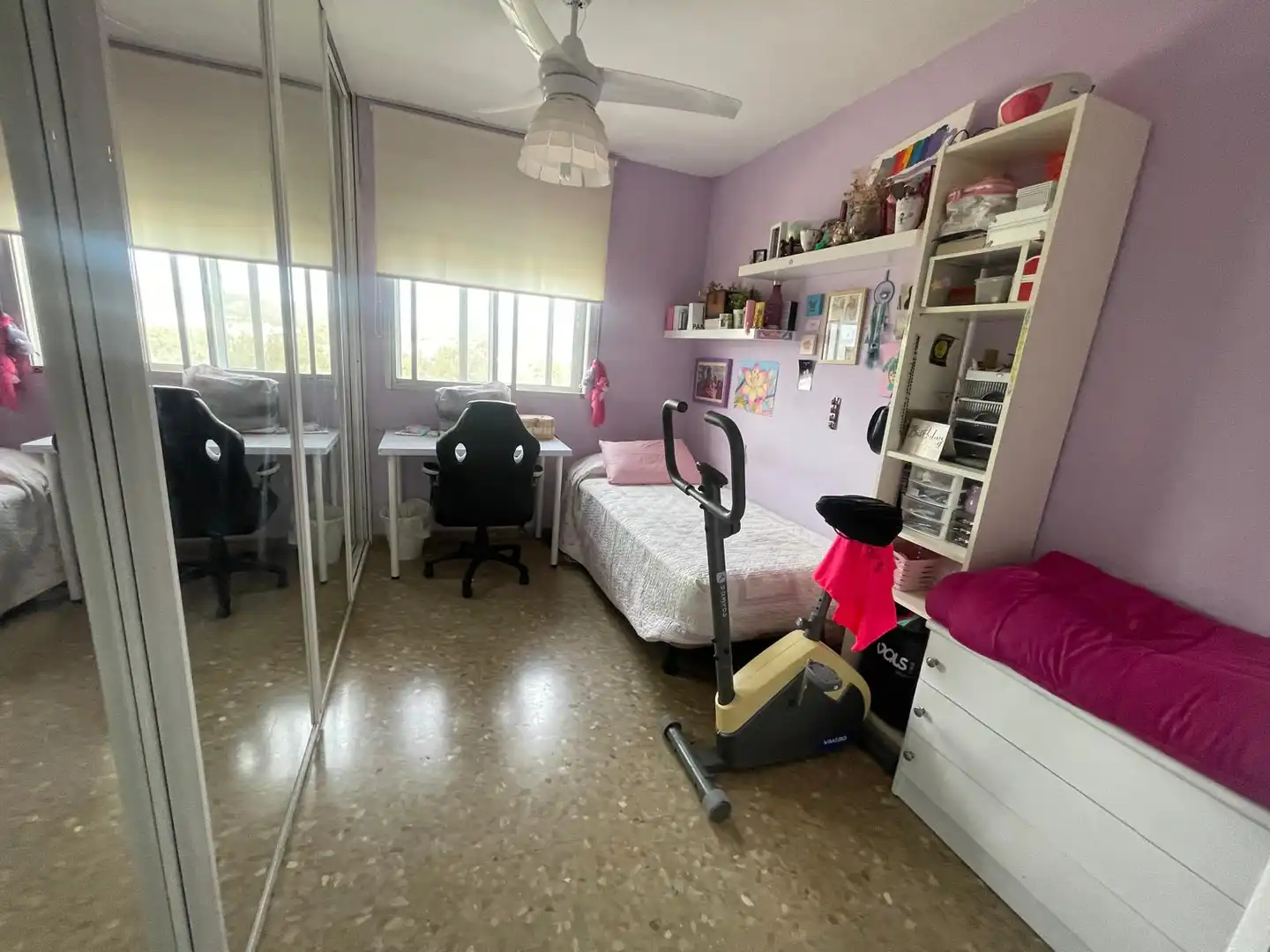 Schlafzimmer von Wohnung zum Verkauf in Málaga mit Klimaanlage, Privatgarten und Balkon