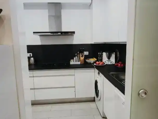 Kitchen of Flat for sale in  Madrid Capital  with Air Conditioner