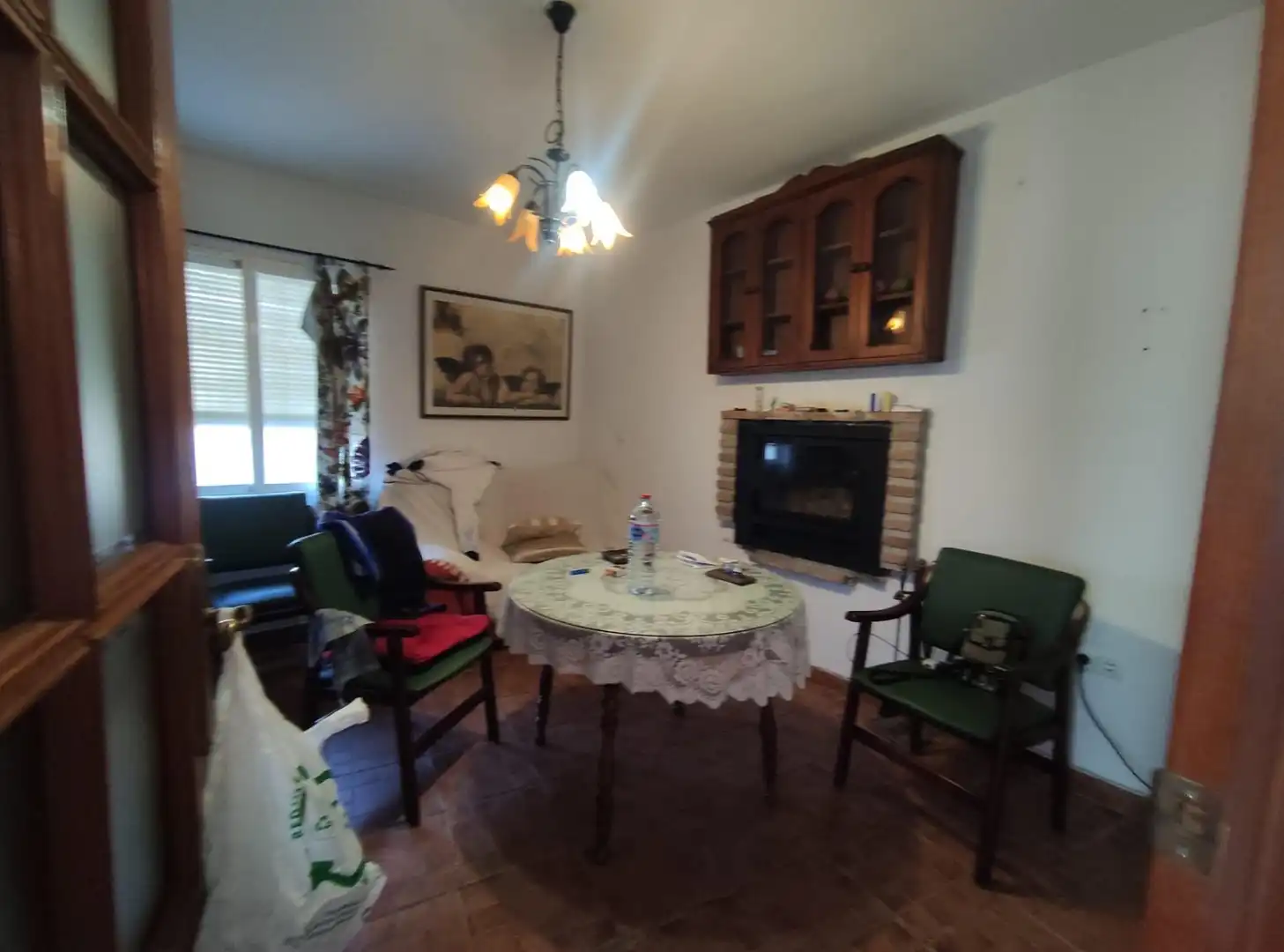 Sala de estar de Finca rústica en venta en Cútar con Jardín privado, Terraza y Piscina