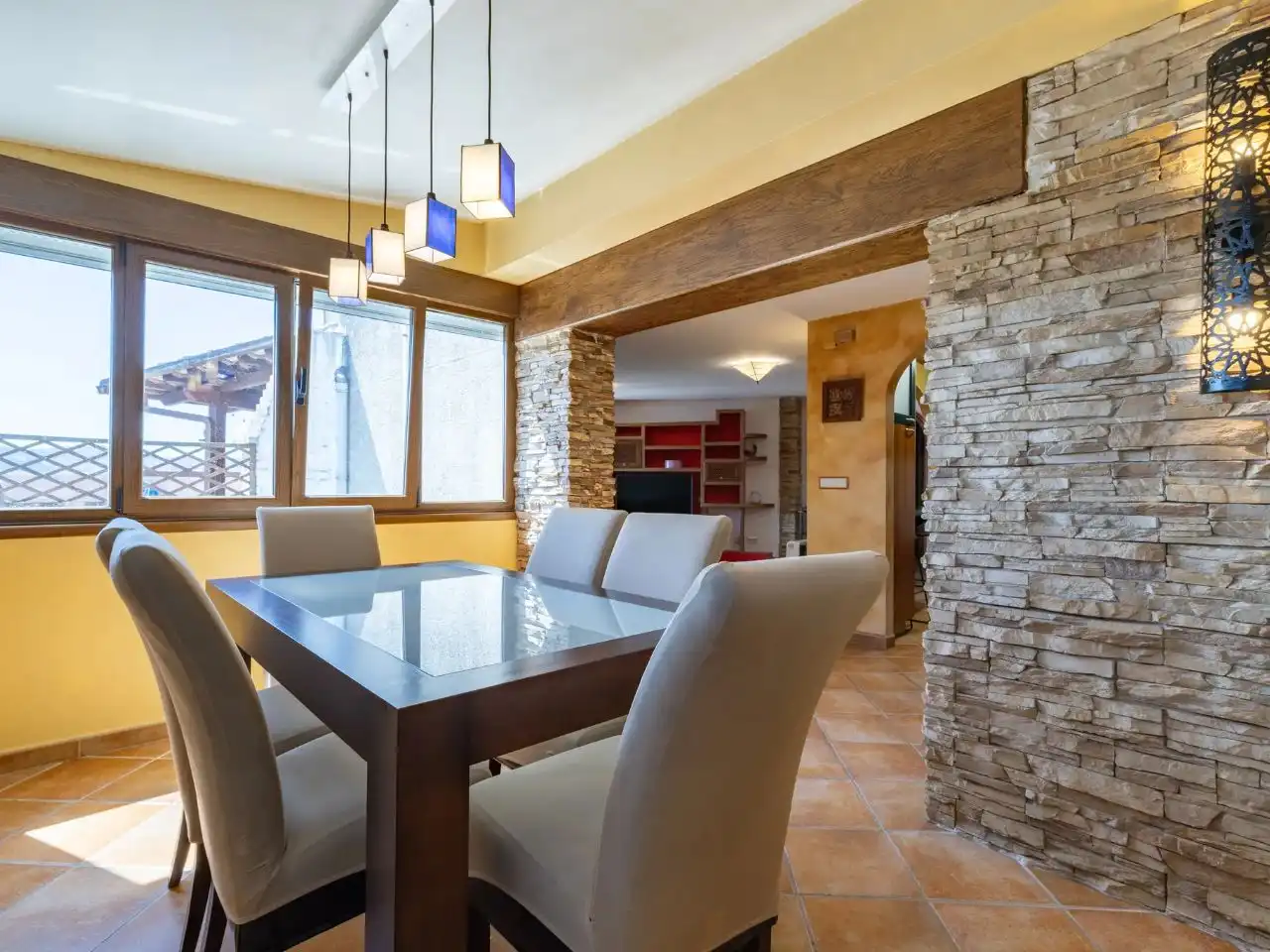 Dining room of Attic for rent in Moaña, Pontevedra