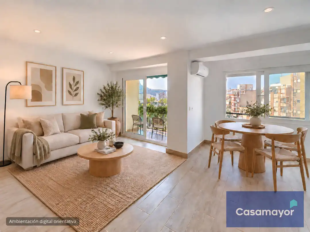 Living room of Flat for rent in Alicante / Alacant  with Air Conditioner, Heating and Terrace