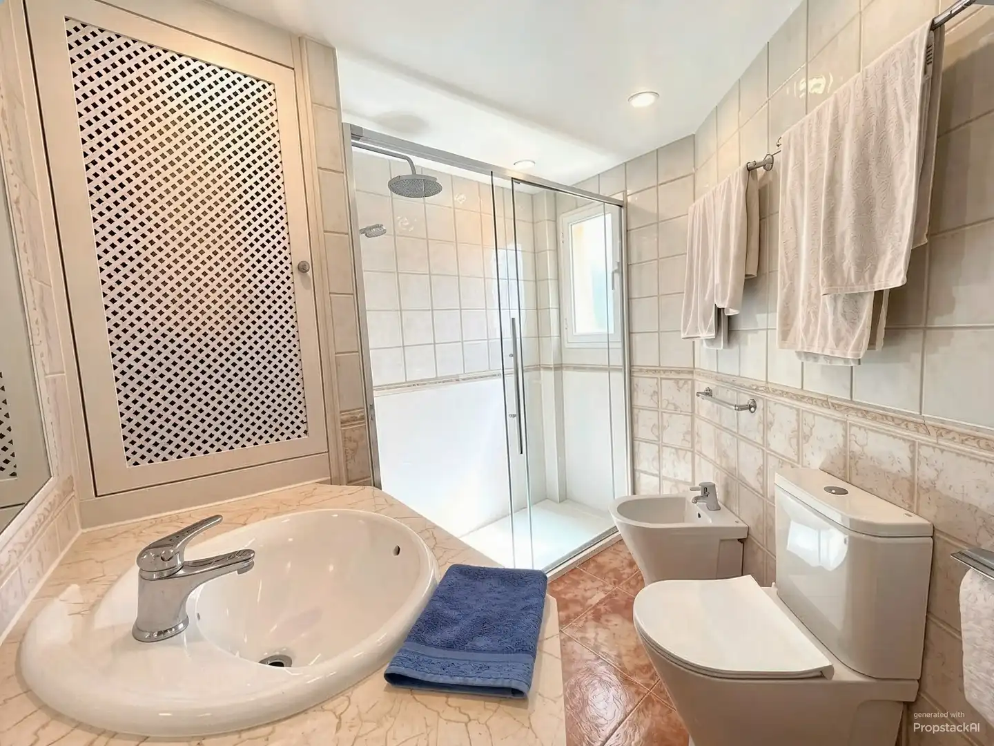 Baño de Piso de alquiler en  Palma de Mallorca con Aire acondicionado, Piscina y Balcón