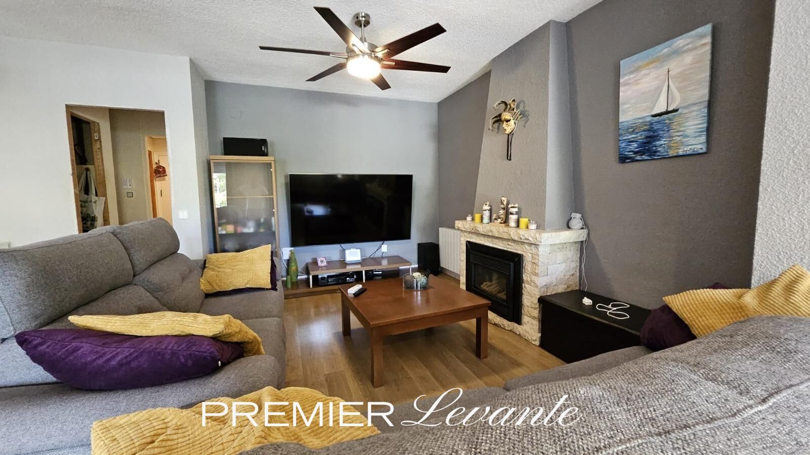 Living room of Single-family semi-detached for sale in La Nucia  with Air Conditioner, Private garden and Terrace