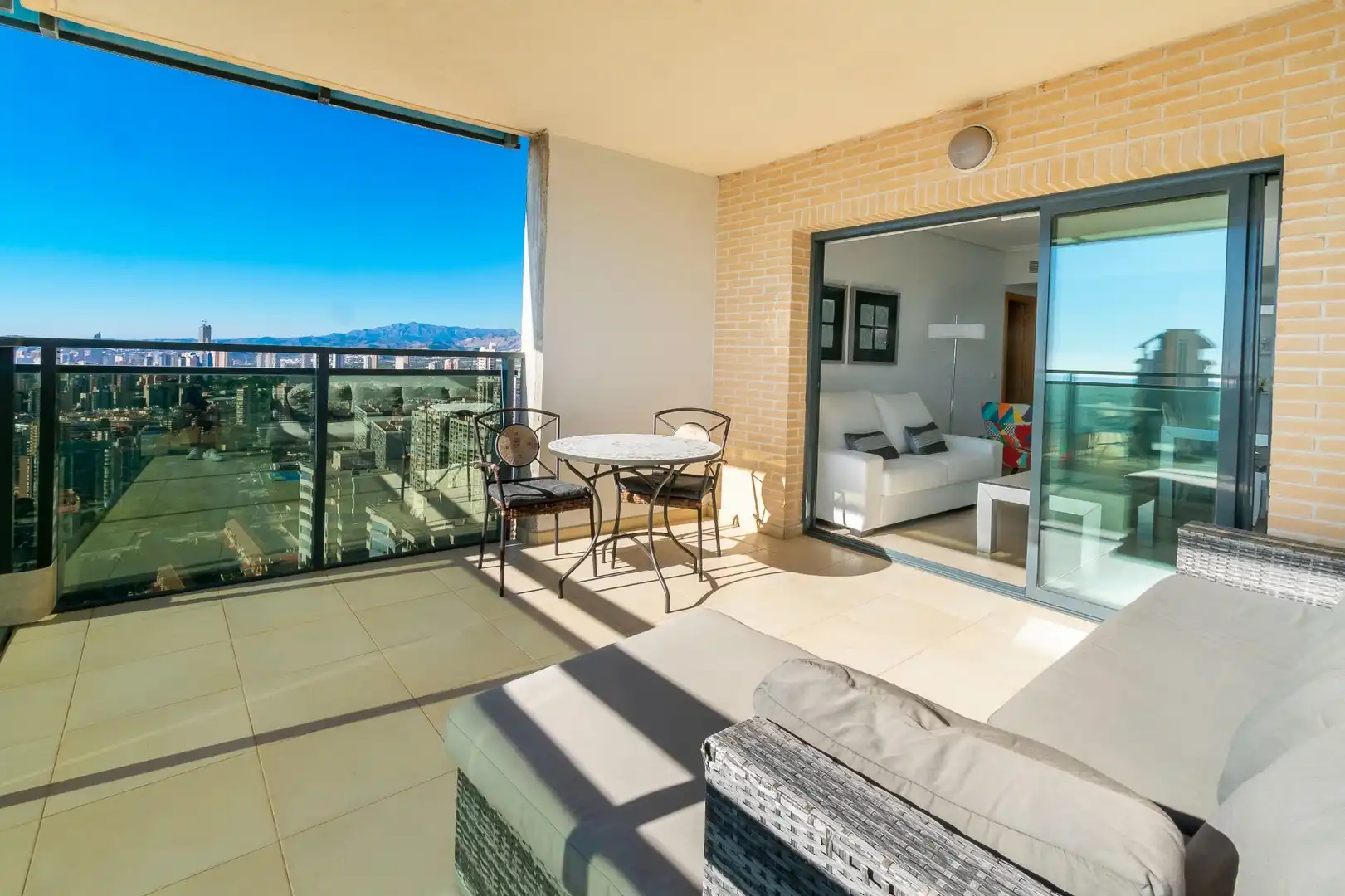 Terrace of Apartments for rent in Benidorm  with Air Conditioner, Private garden and Terrace