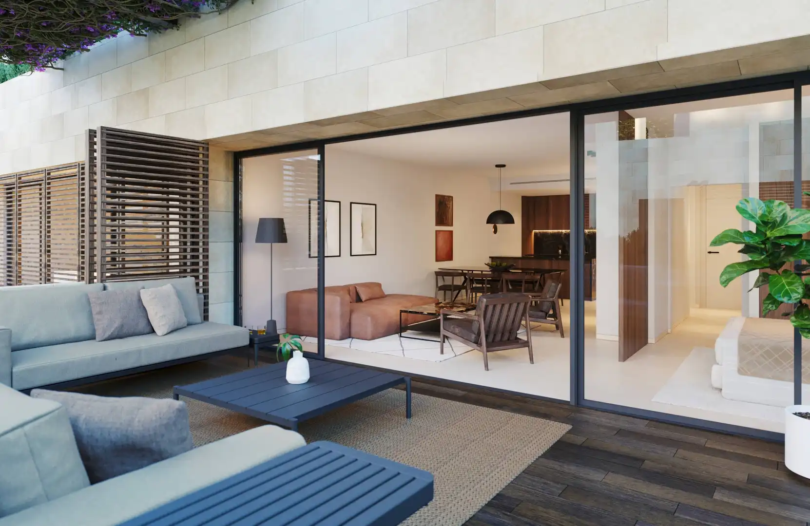 Terraza de Planta baja en venta en Estepona con Aire acondicionado, Calefacción y Jardín privado
