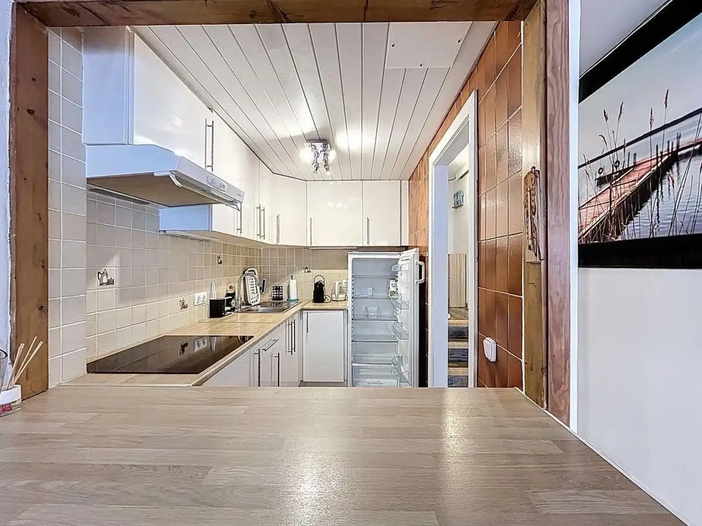 Kitchen of Apartments for sale in Roses  with Air Conditioner, Heating and Balcony