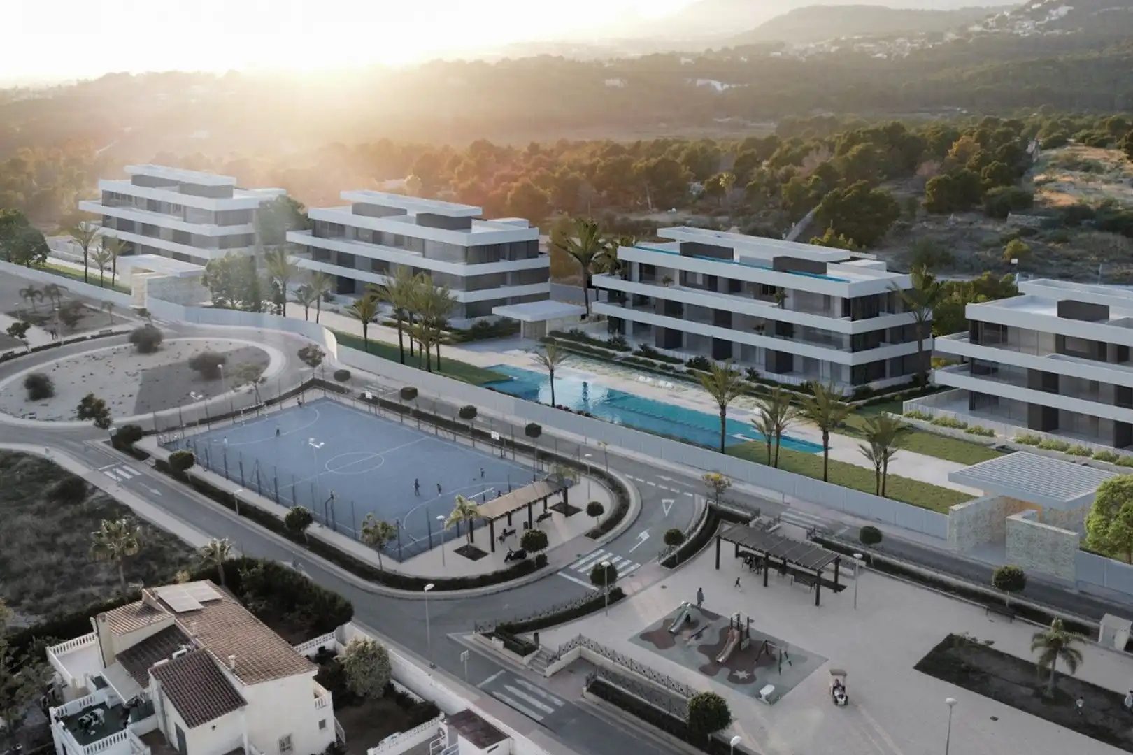 Vista exterior de Piso en venta en La Nucia con Aire acondicionado, Calefacción y Jardín privado