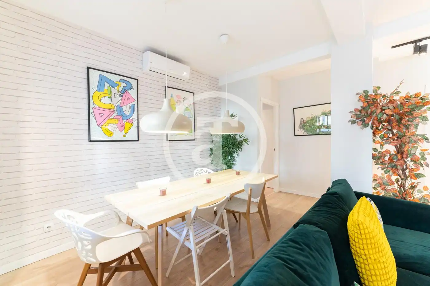 Esszimmer von Wohnung zur Miete in Madrid mit Klimaanlage, Möbliert und Ofen
