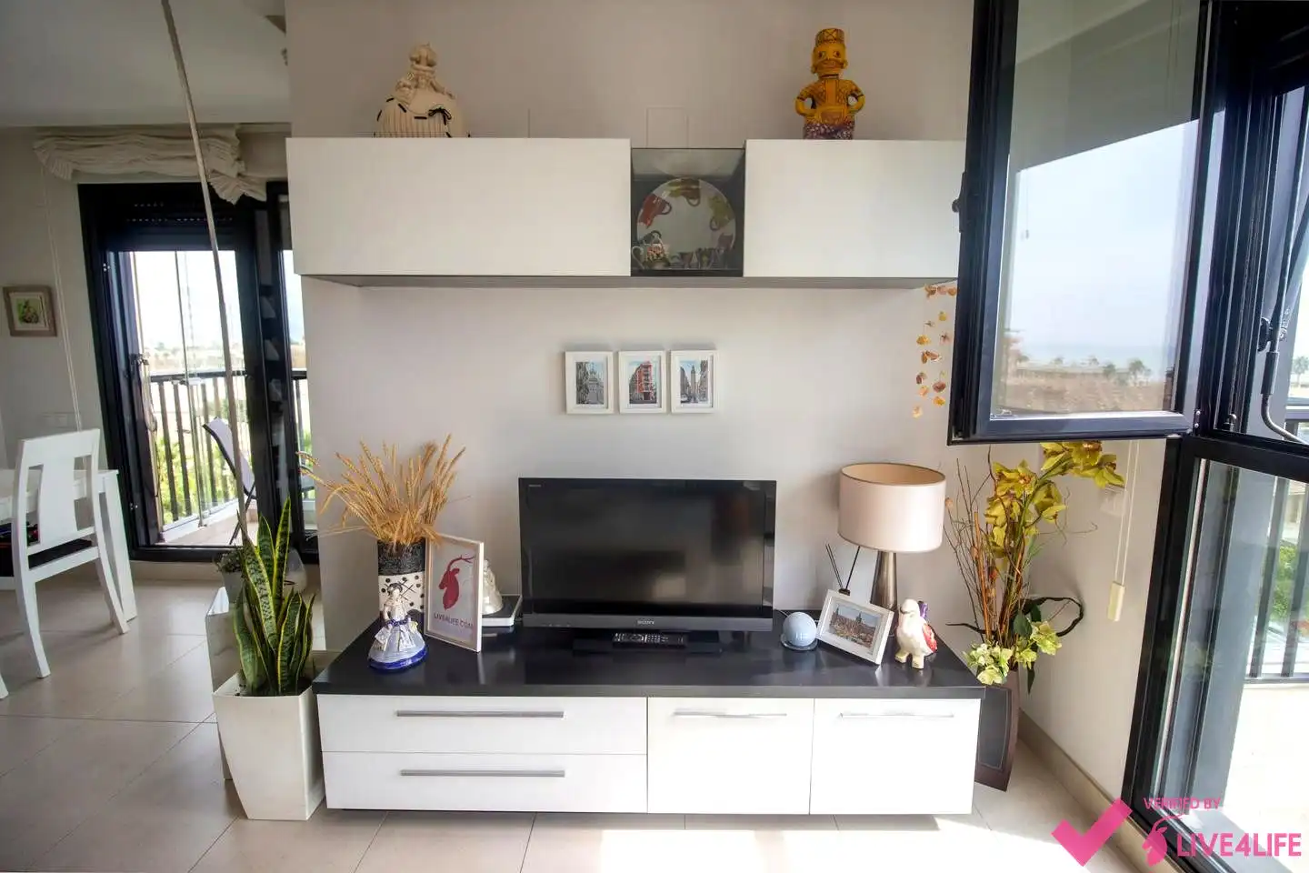 Wohnzimmer von Wohnung zur Miete in Alboraya mit Klimaanlage, Terrasse und Möbliert