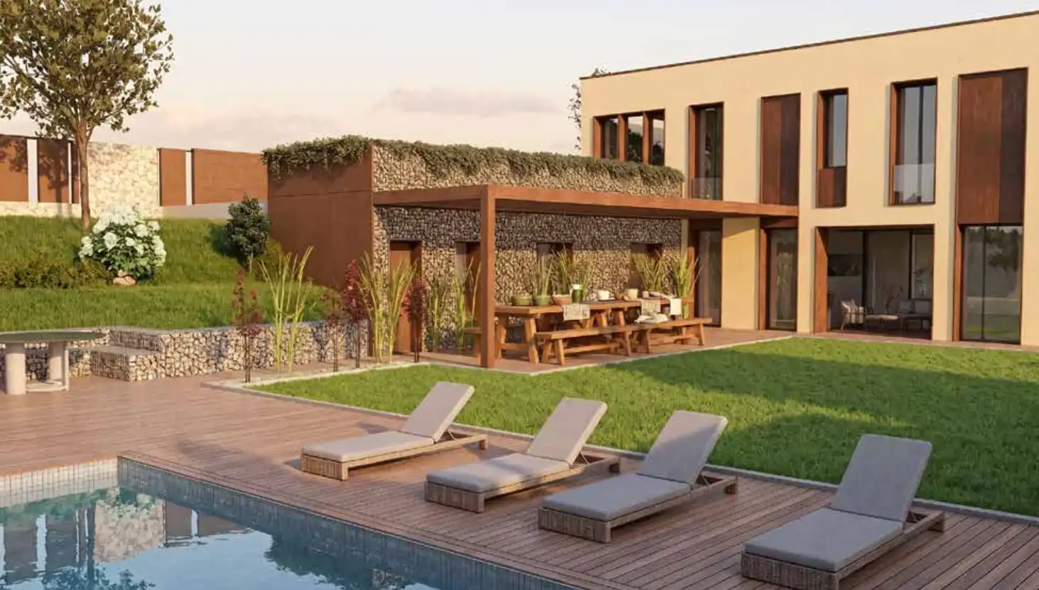 Terrasse von Haus oder Chalet zum Verkauf in Palazuelos de Eresma mit Heizung, Privatgarten und Abstellraum