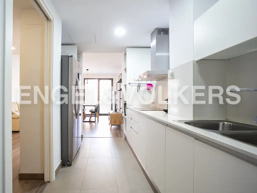 Küche von Wohnung zur Miete in Valencia mit Klimaanlage, Heizung und Terrasse
