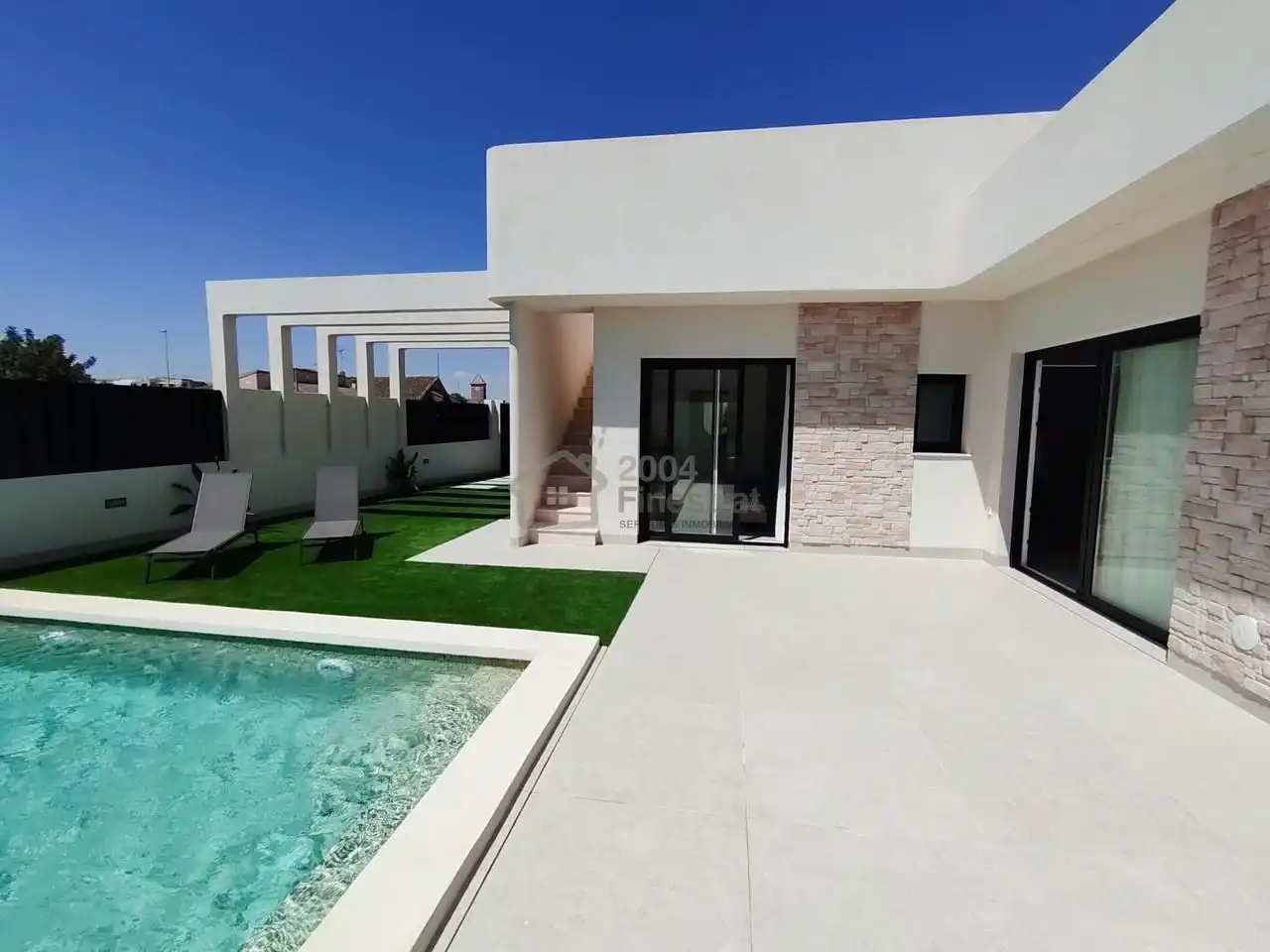 Vista exterior de Casa o chalet en venta en Torre-Pacheco con Aire acondicionado, Jardín privado y Terraza