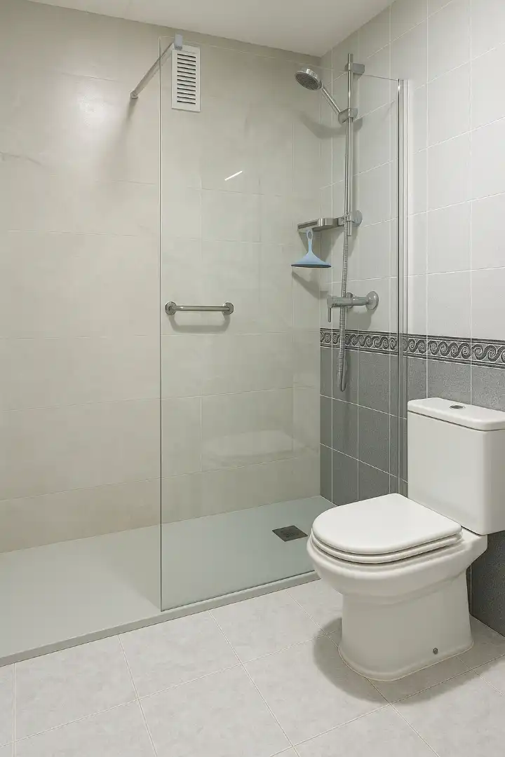 Badezimmer von Wohnungen zur Miete in Peñíscola / Peníscola mit Klimaanlage, Heizung und Terrasse