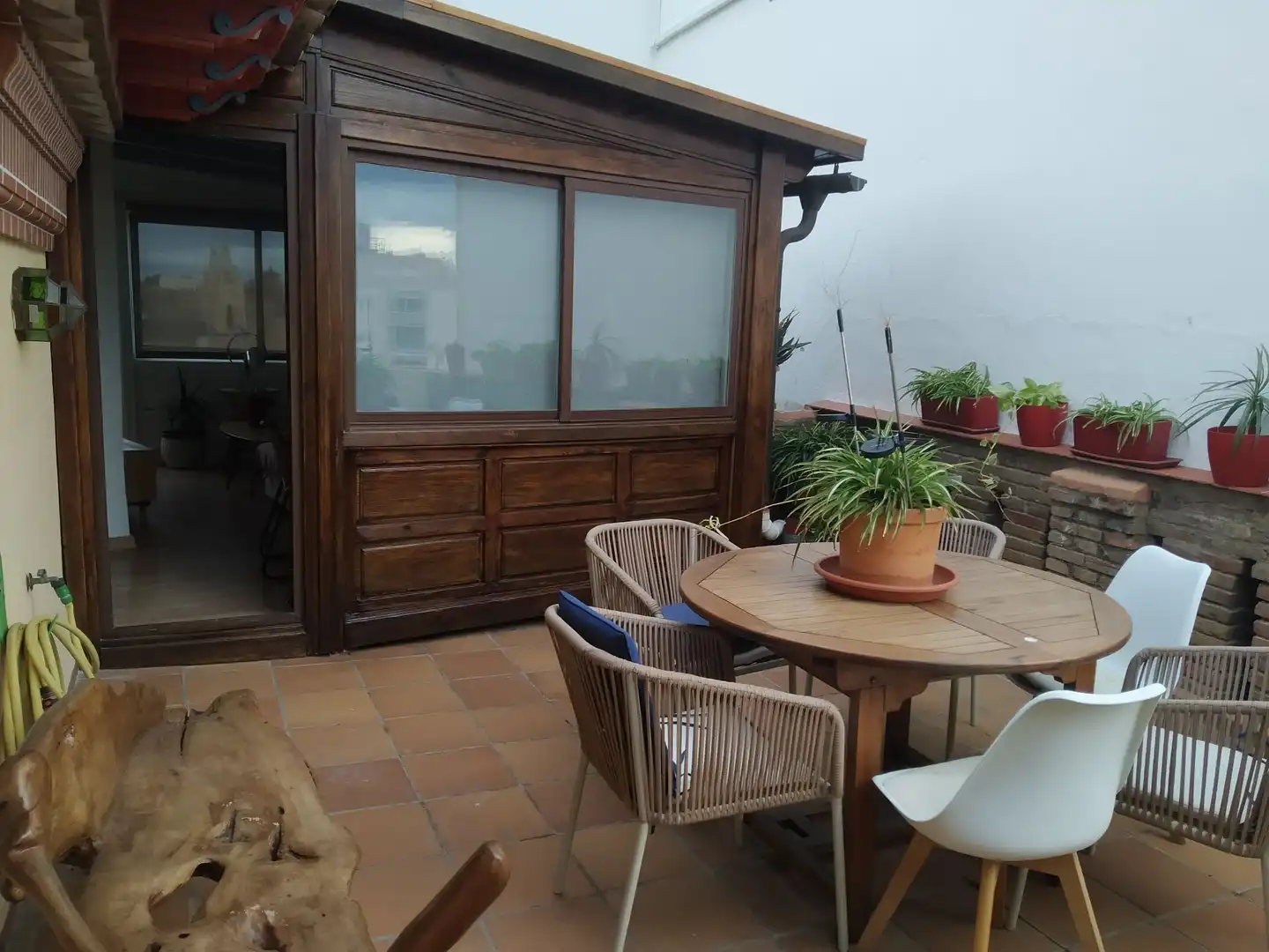 Terrasse von Dachboden zur Miete in Málaga mit Klimaanlage, Terrasse und Möbliert
