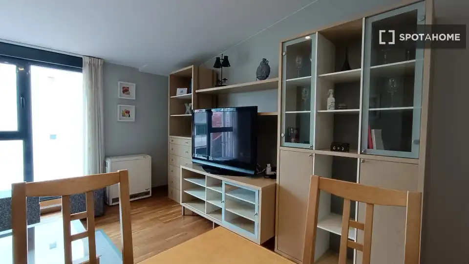 Sala d'estar de Apartament per a compartir en Vigo  amb Aire condicionat, Terrassa i Moblat