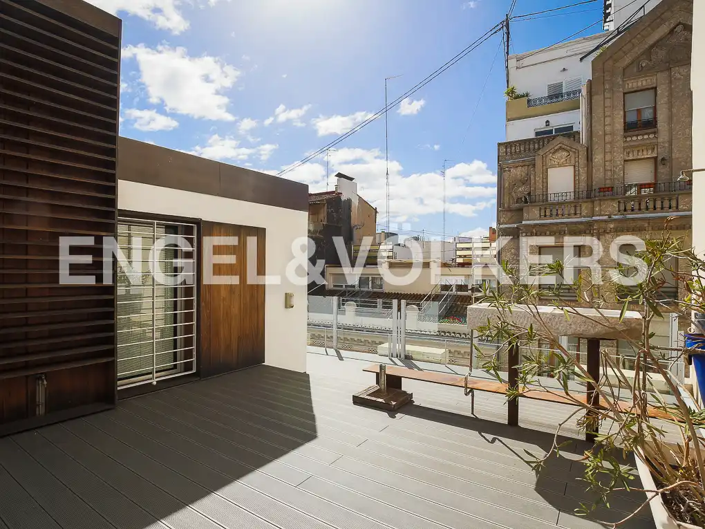 Terrasse von Dachboden zur Miete in Valencia mit Klimaanlage, Heizung und Terrasse