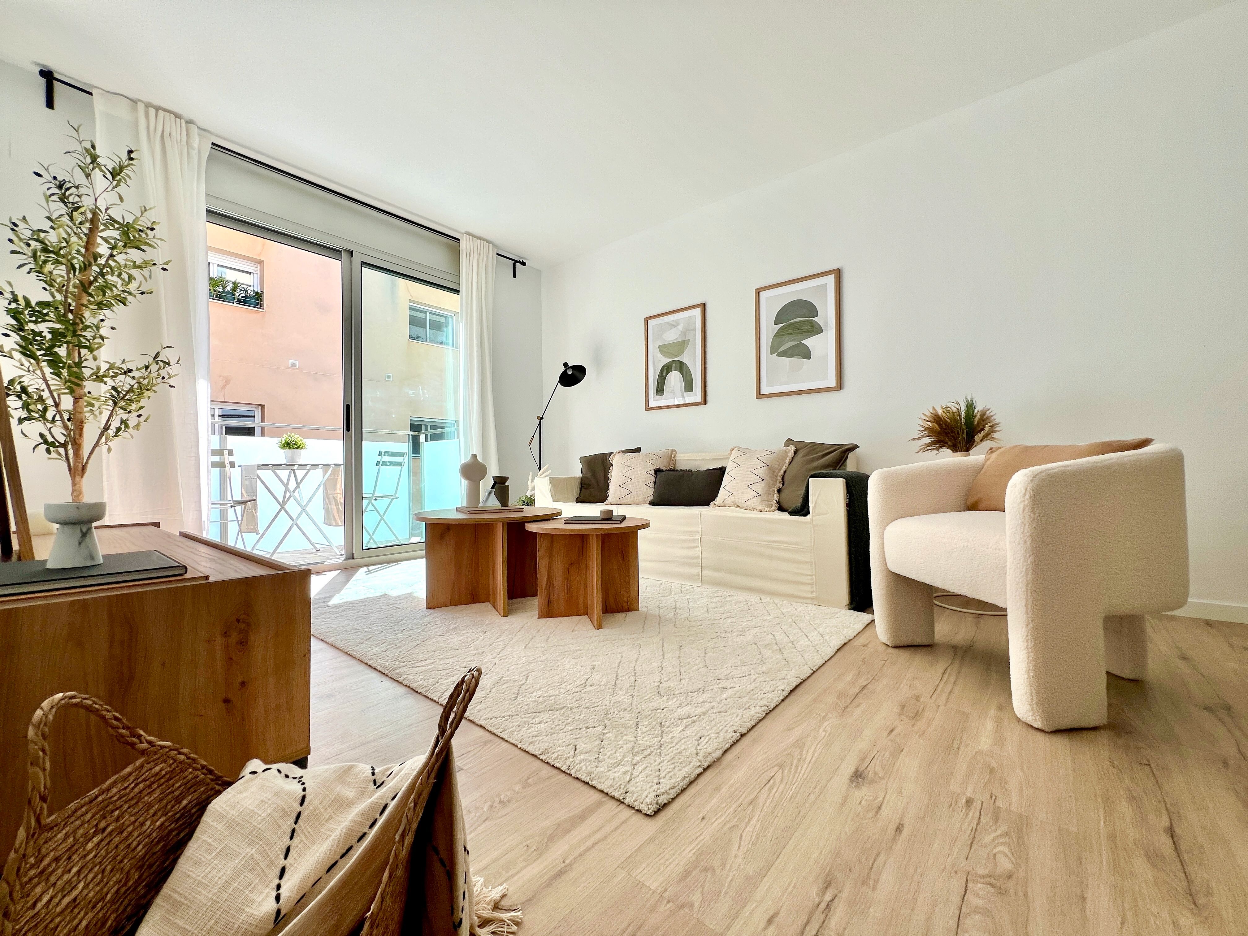 Sala d'estar de Pis en venda en Sitges amb Aire condicionat, Calefacció i Parquet