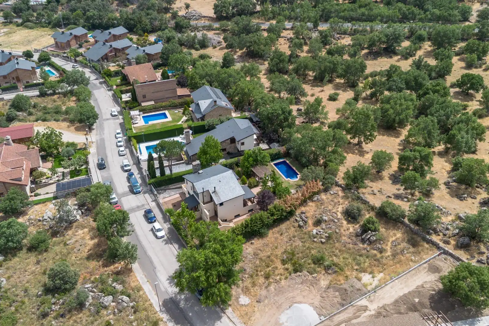 Vista exterior de Casa o chalet en venta en El Boalo - Cerceda – Mataelpino con Calefacción, Terraza y Piscina