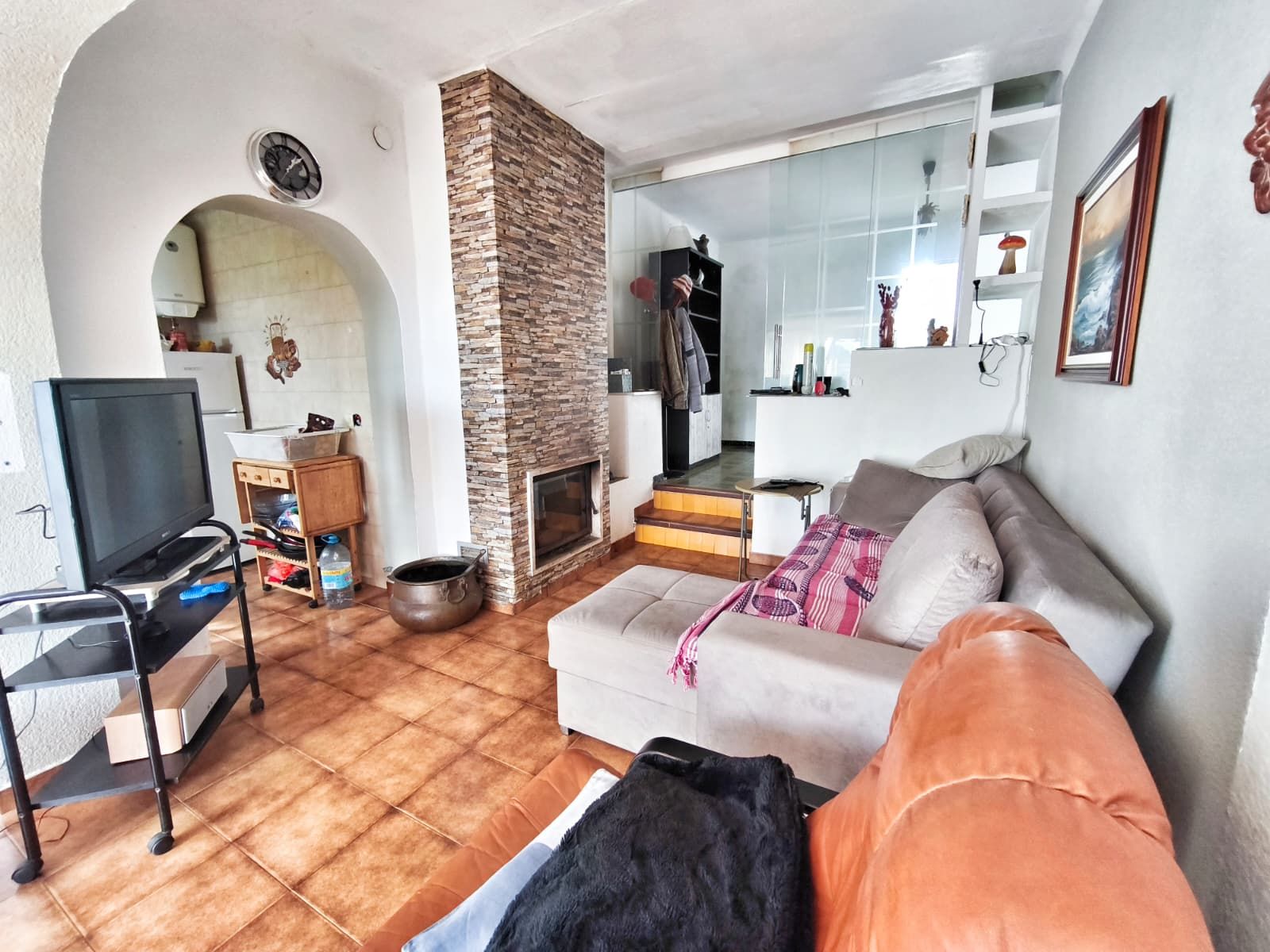 Sala d'estar de Casa o xalet en venda en Tossa de Mar amb Calefacció, Jardí privat i Terrassa