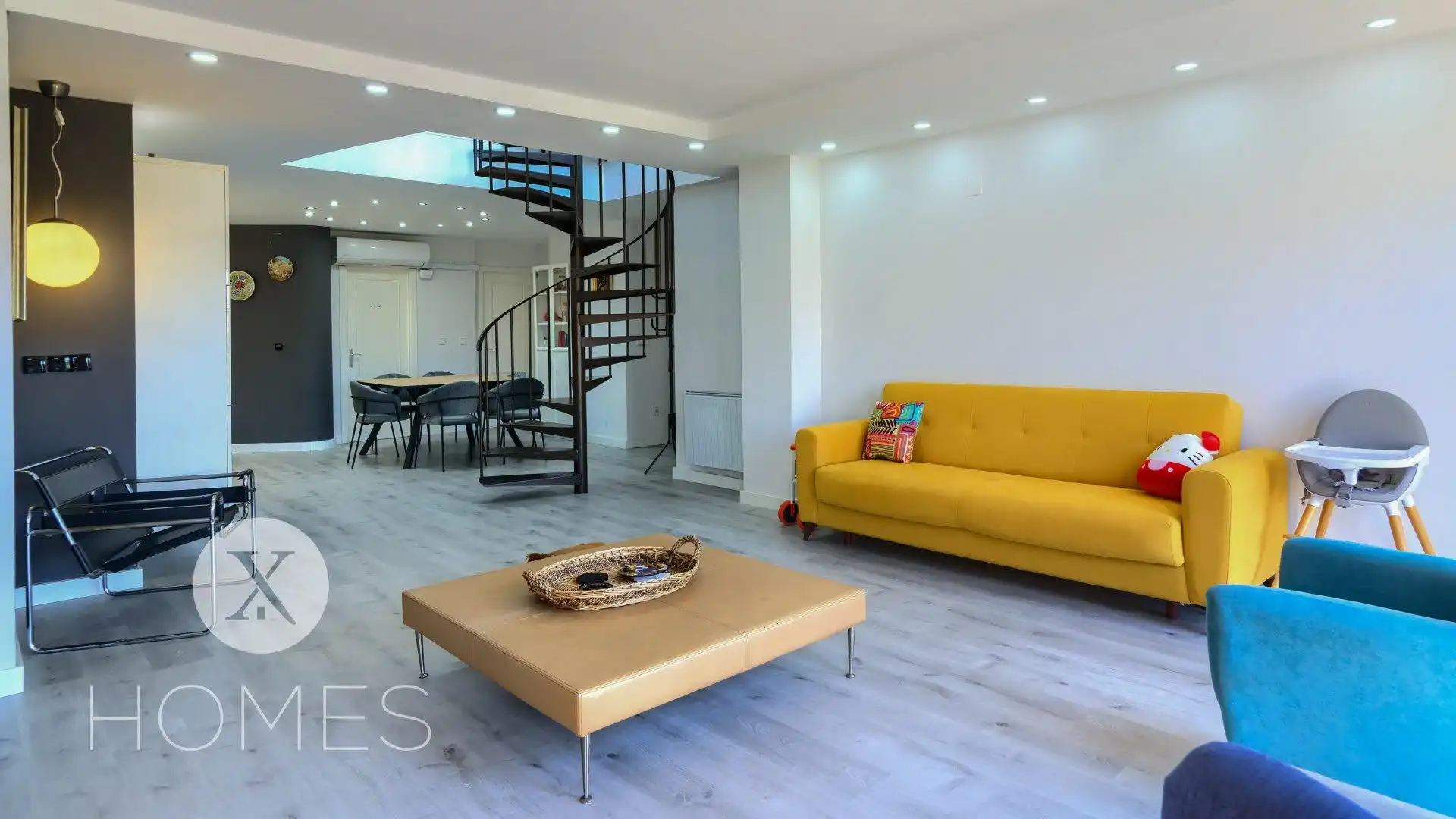 Wohnzimmer von Maisonette zur Miete in Valencia mit Klimaanlage, Heizung und Möbliert