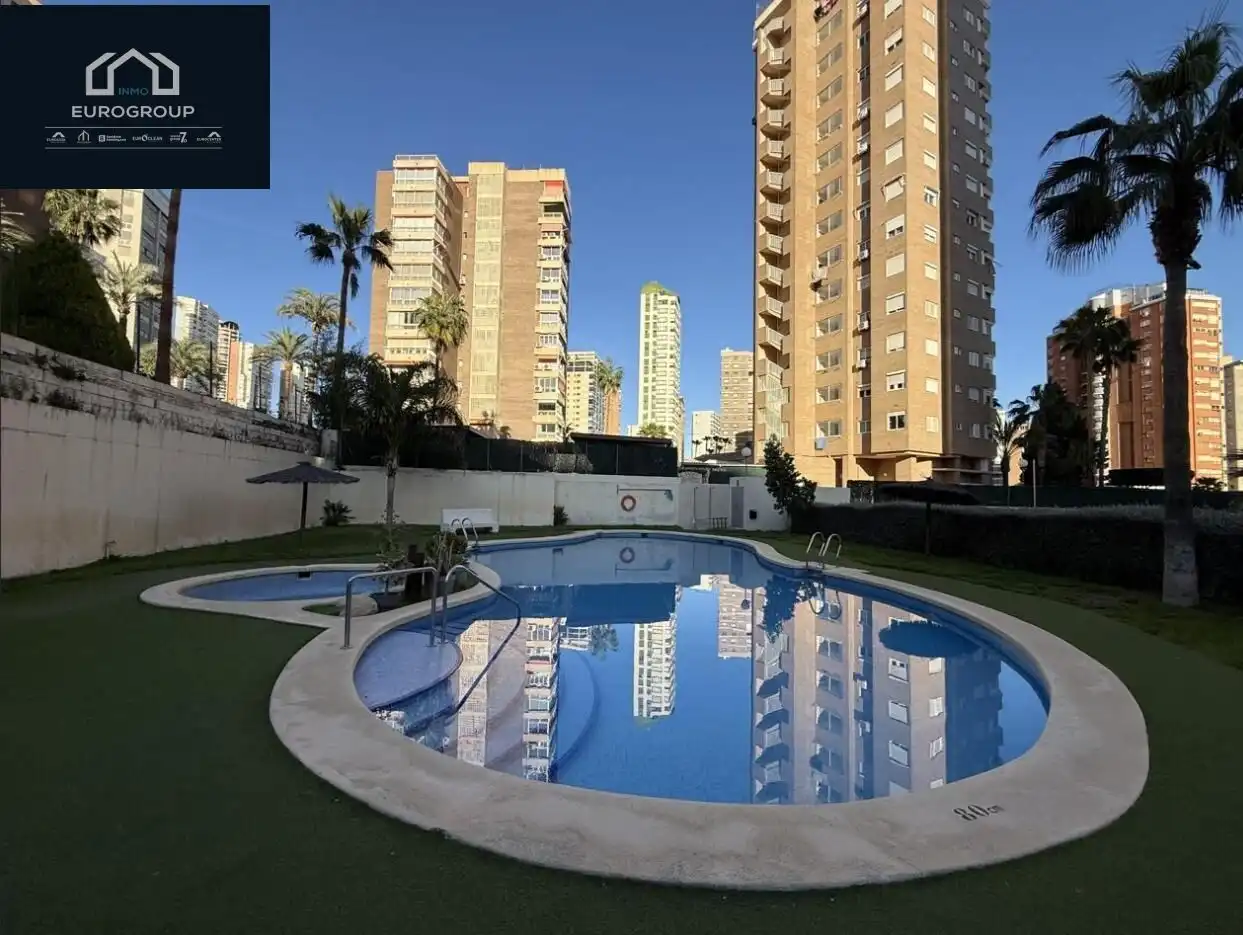 Swimming pool of Apartments for rent in Benidorm  with Air Conditioner, Heating and Furnished