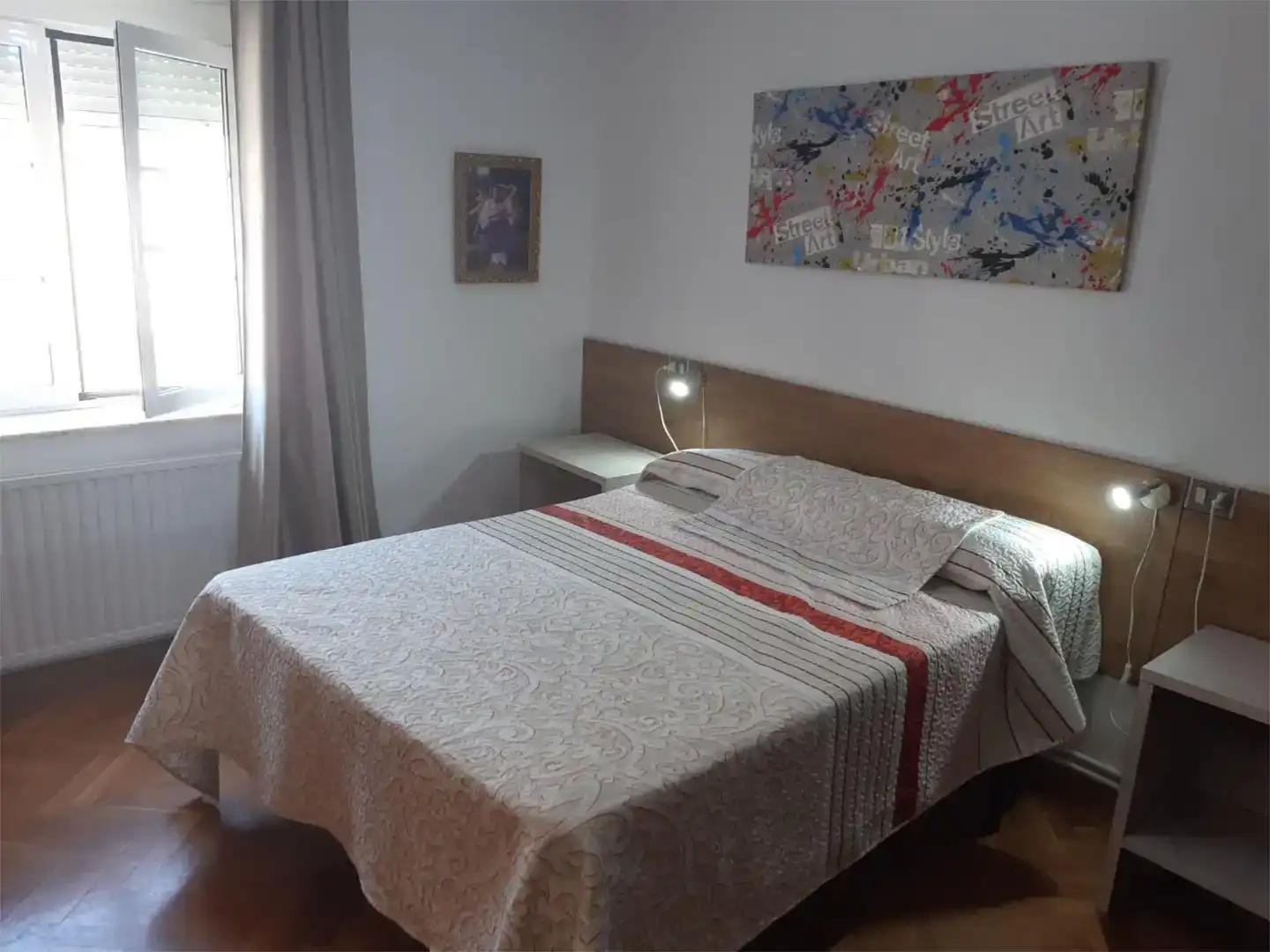 Schlafzimmer von Wohnung zur Miete in Ibias mit Parkett, Abstellraum und Möbliert