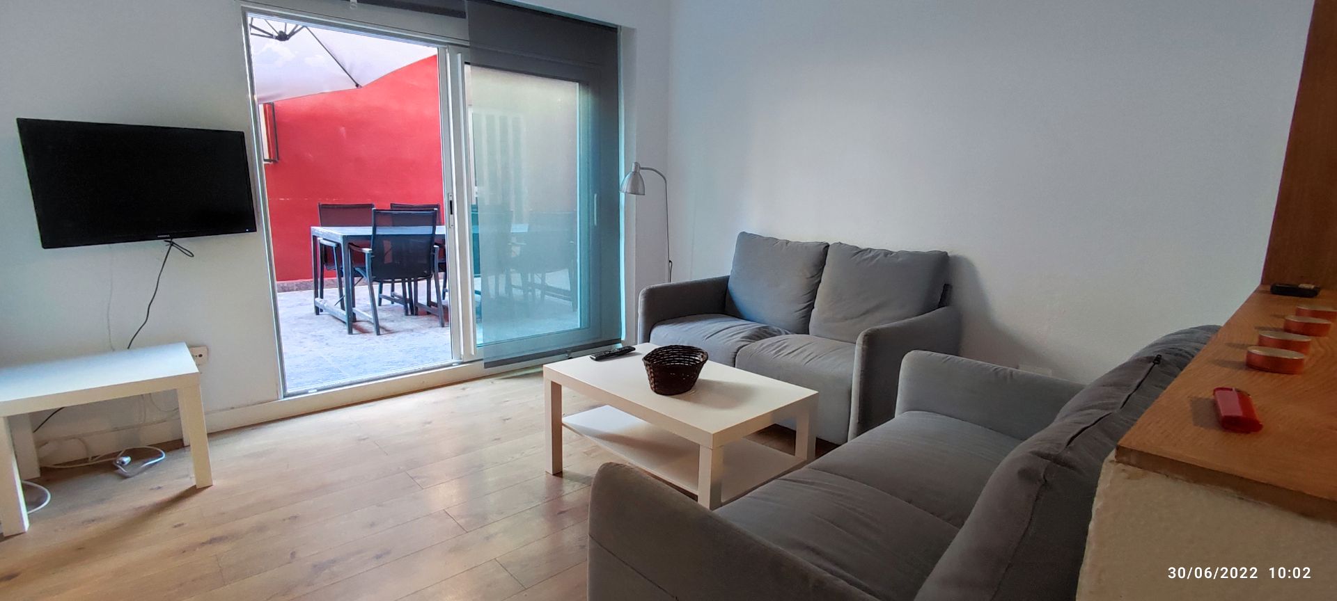 Sala d'estar de Pis de lloguer en  Valencia Capital amb Aire condicionat, Parquet i Terrassa